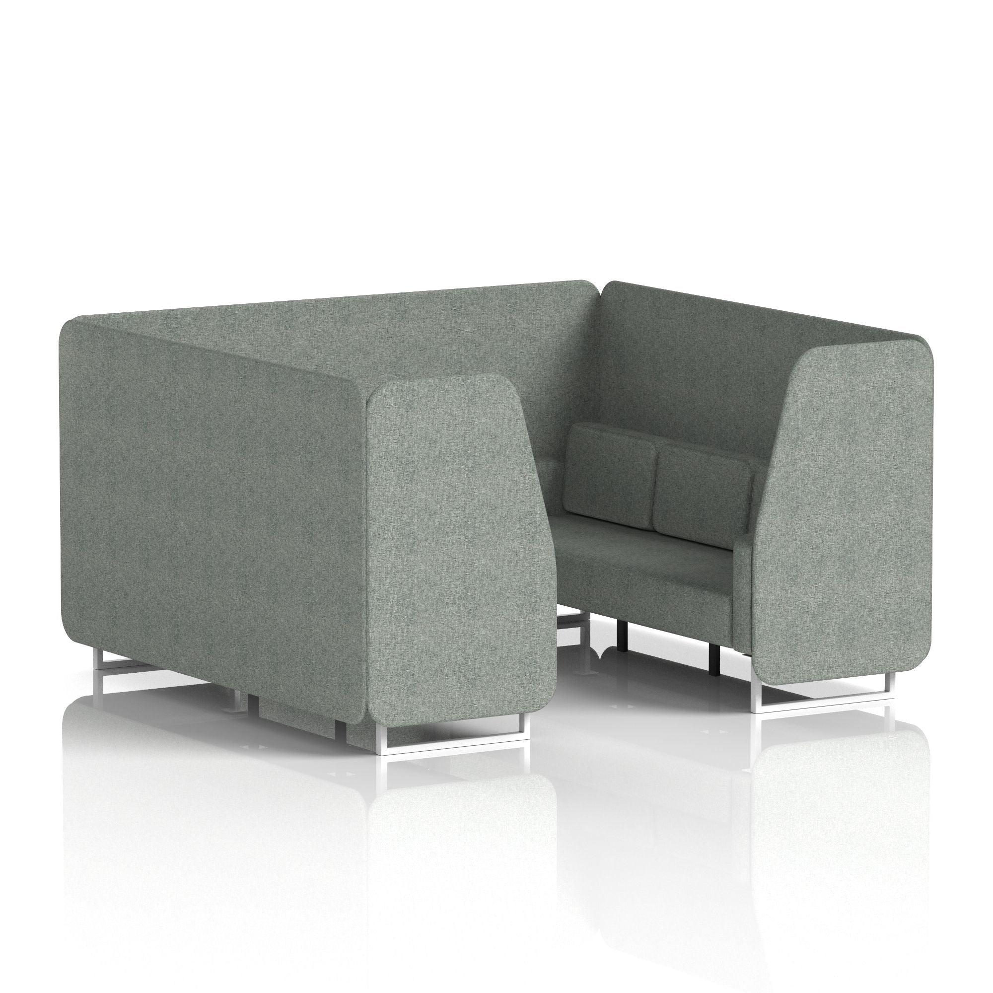 Brixworth Booth With White Legs in Single Tone