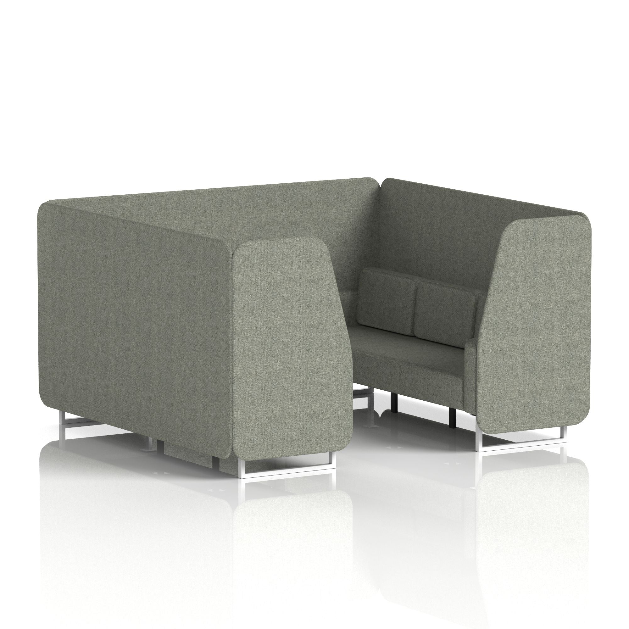Brixworth Booth With White Legs in Single Tone