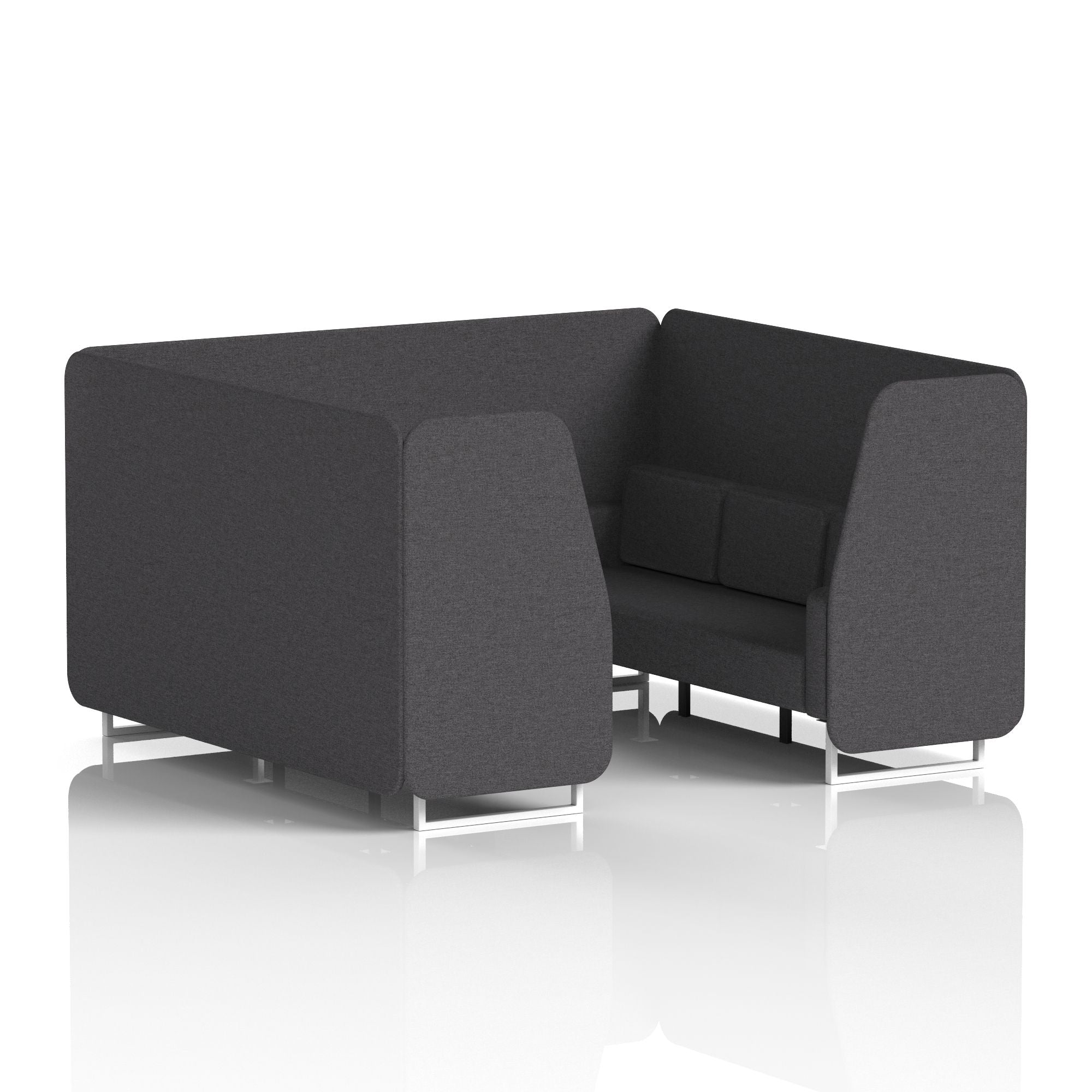 Brixworth Booth With White Legs in Single Tone