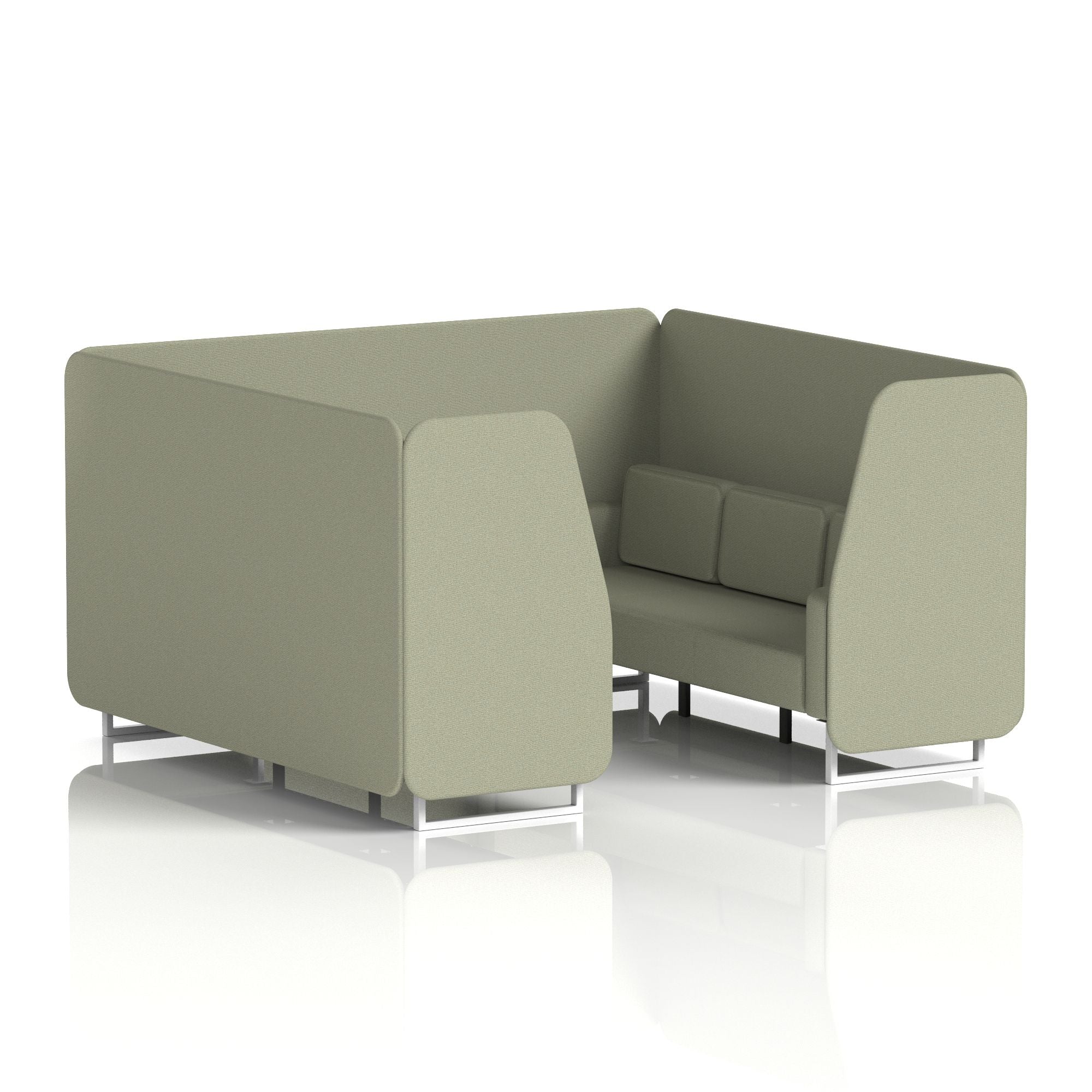 Brixworth Booth With White Legs in Single Tone