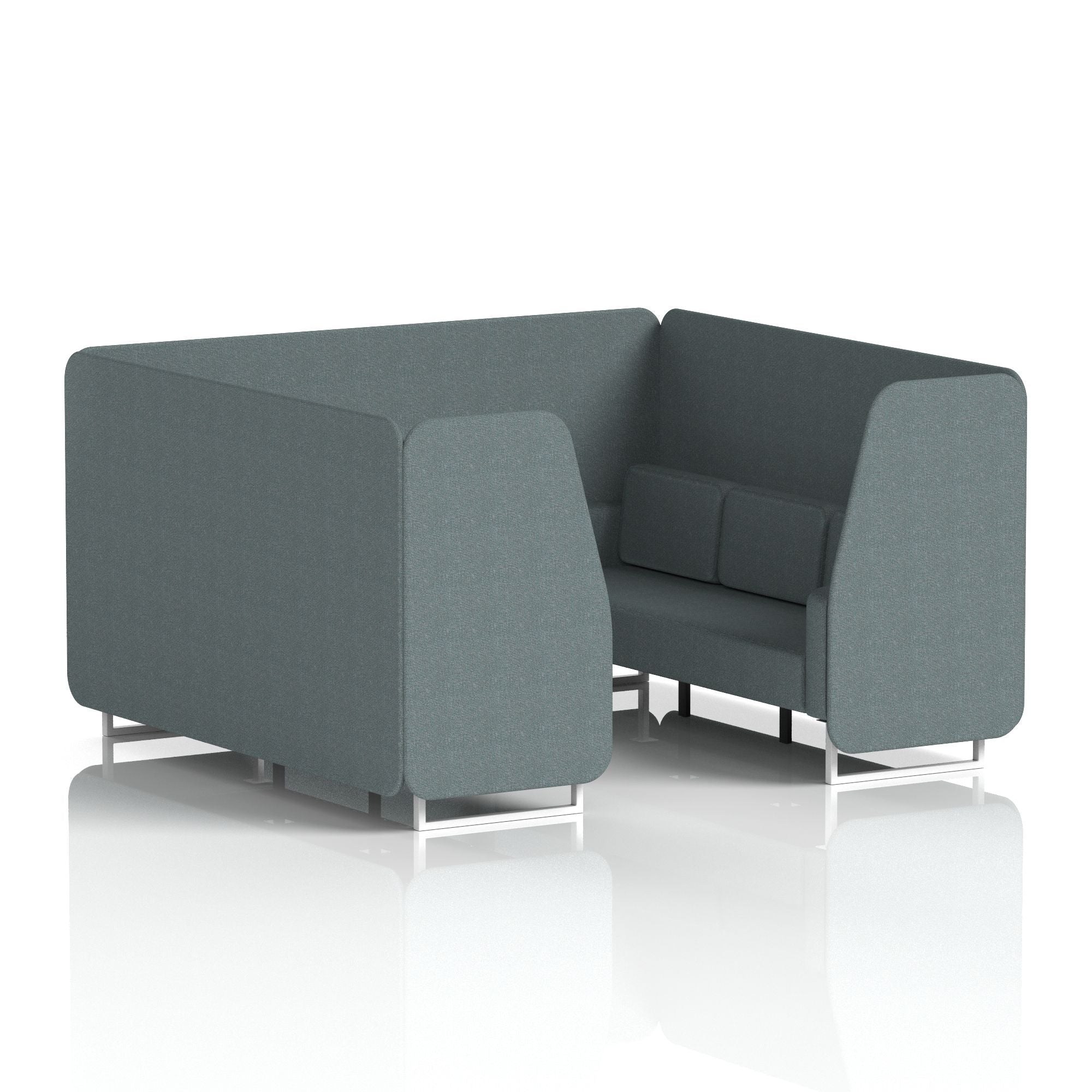 Brixworth Booth With White Legs in Single Tone