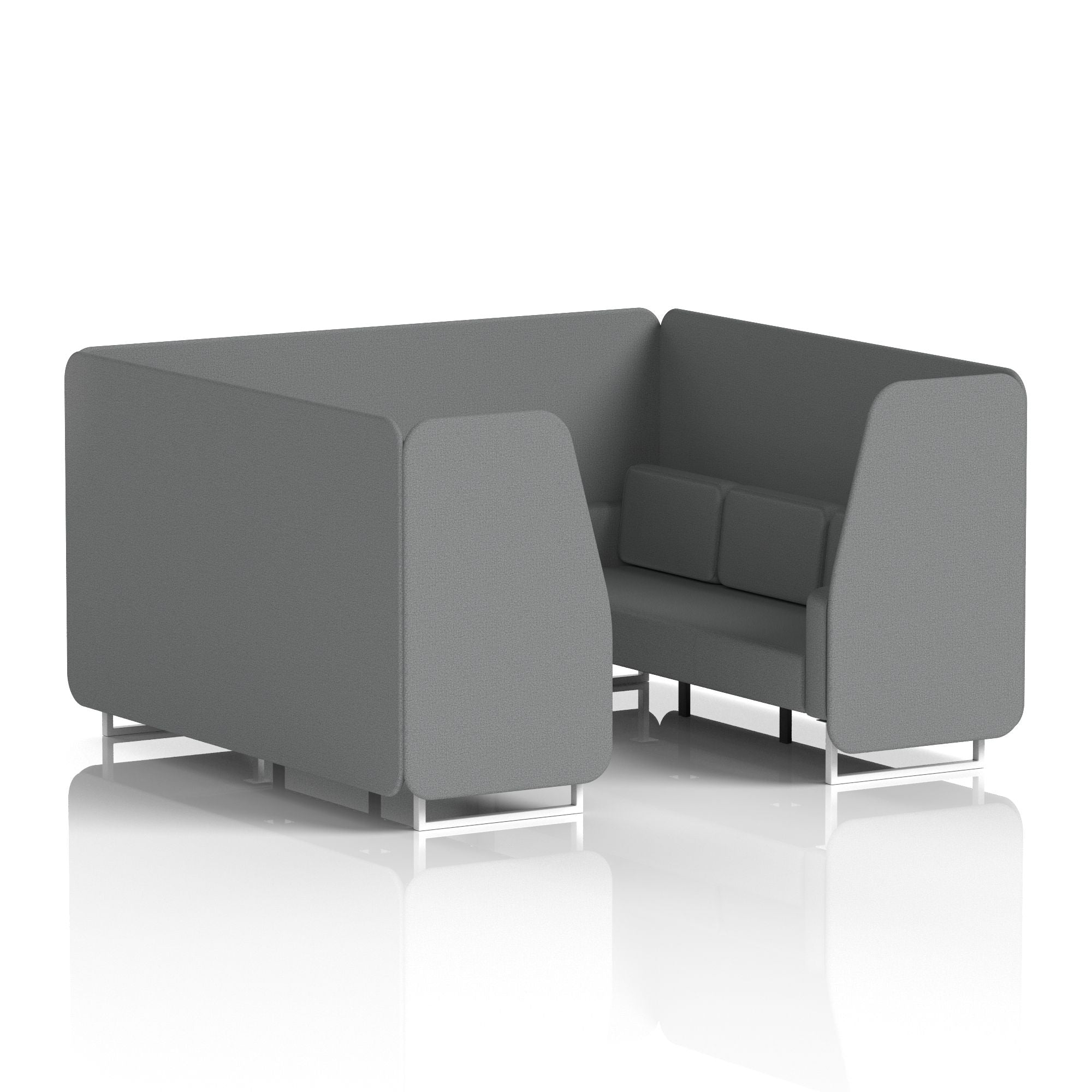 Brixworth Booth With White Legs in Single Tone
