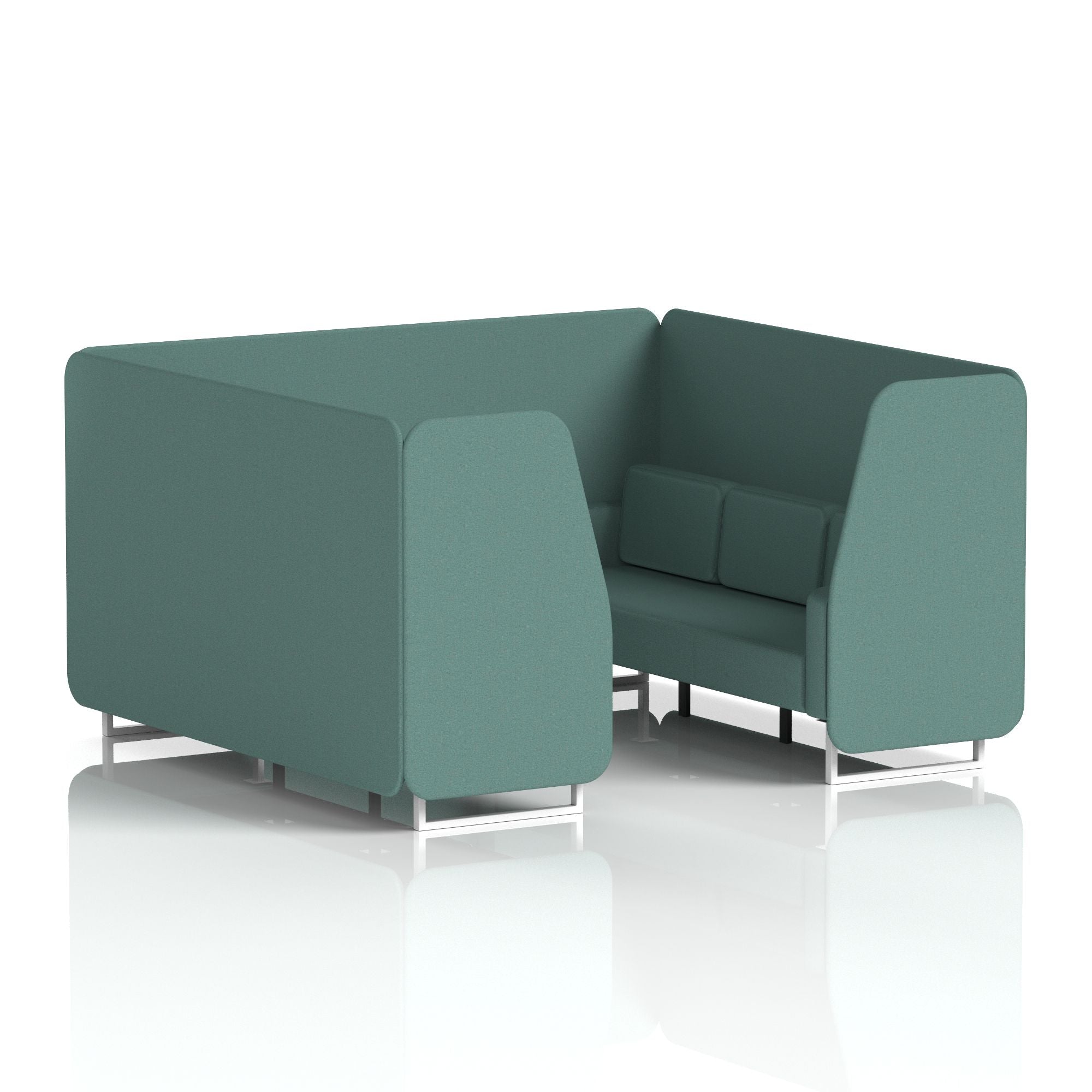 Brixworth Booth With White Legs in Single Tone