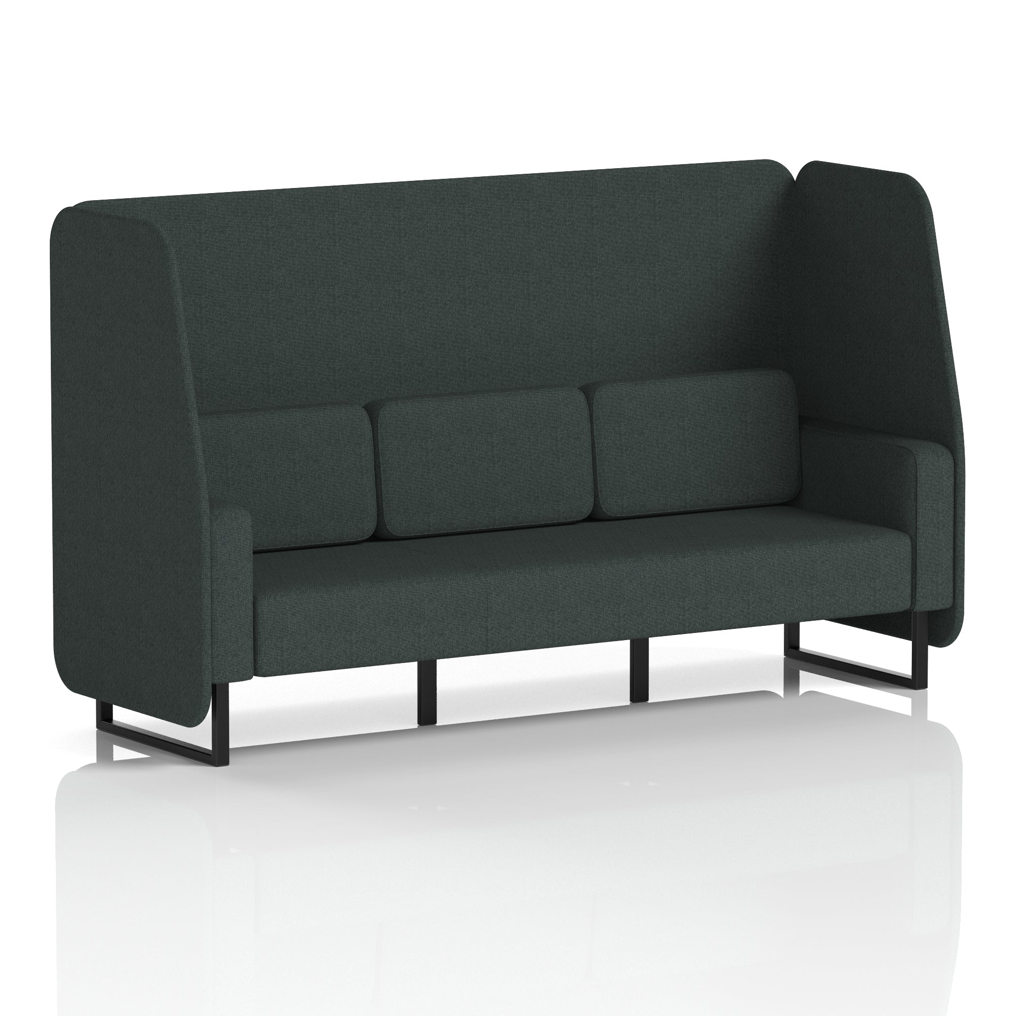 Brixworth Open Booth With Black Legs in Single Tone