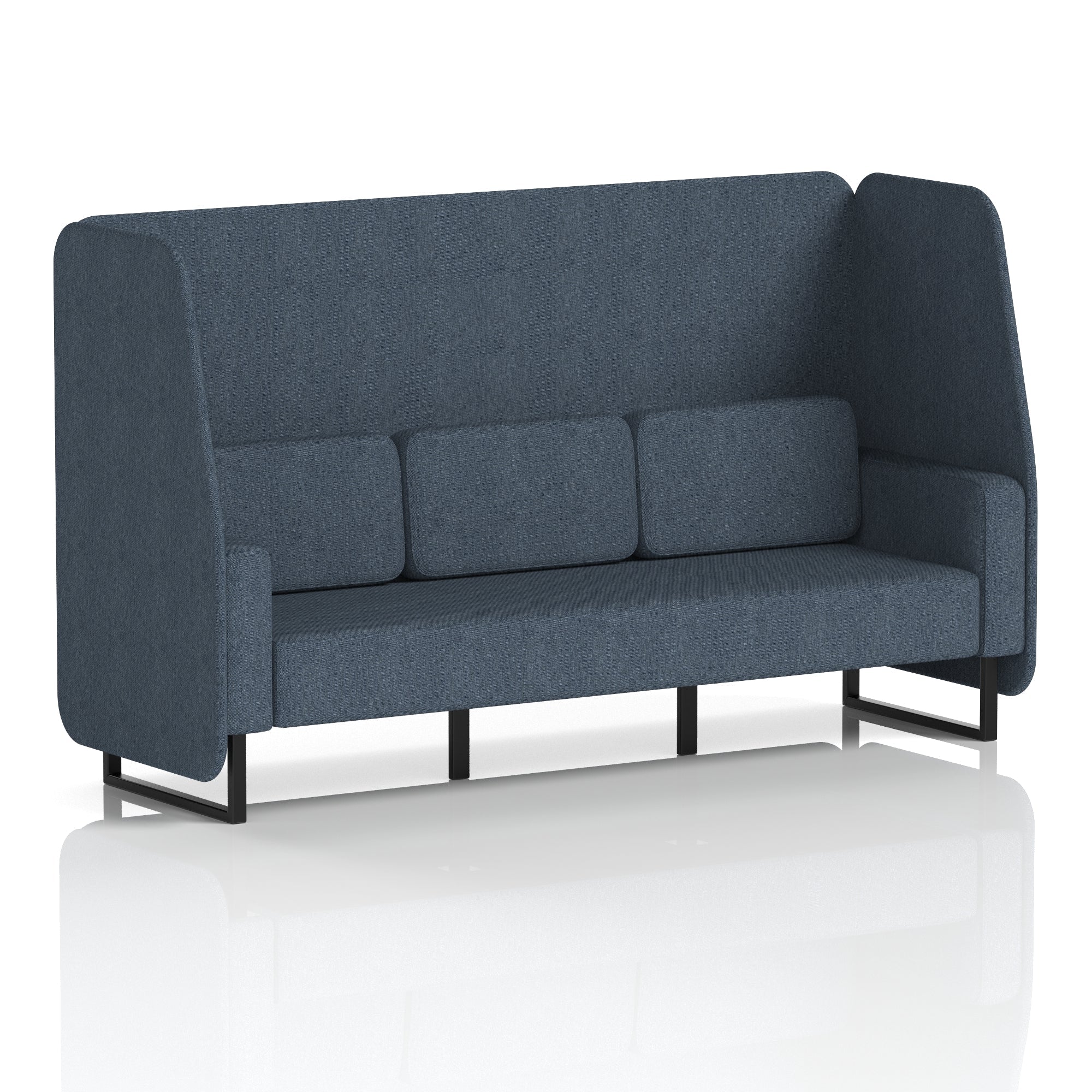 Brixworth Open Booth With Black Legs in Single Tone