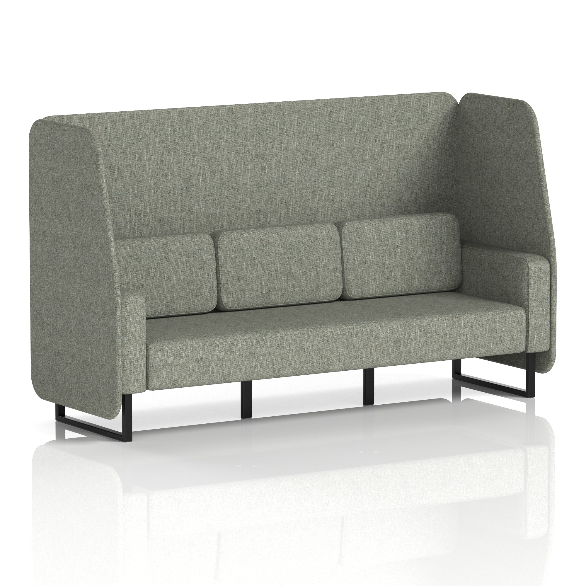 Brixworth Open Booth With Black Legs in Single Tone