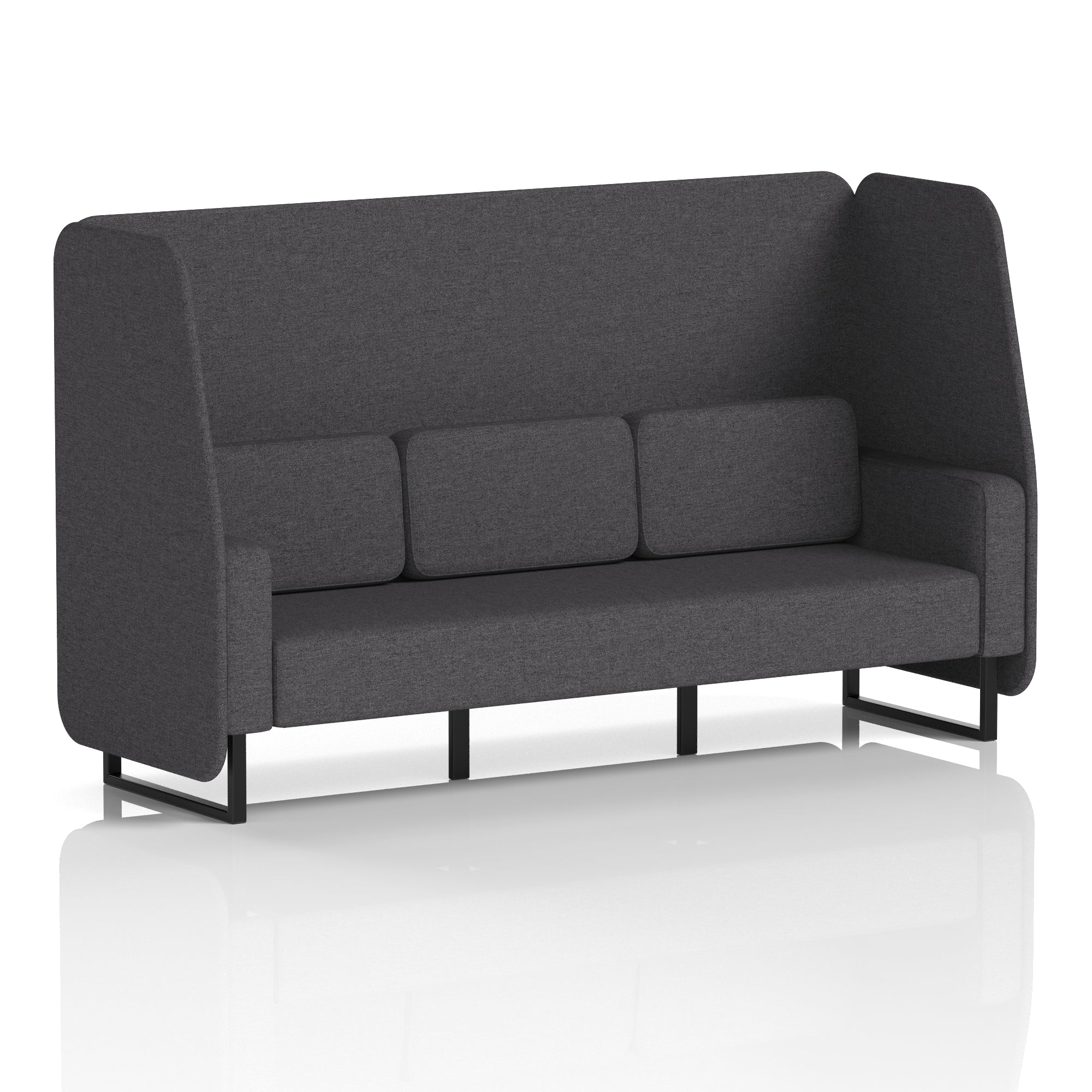 Brixworth Open Booth With Black Legs in Single Tone