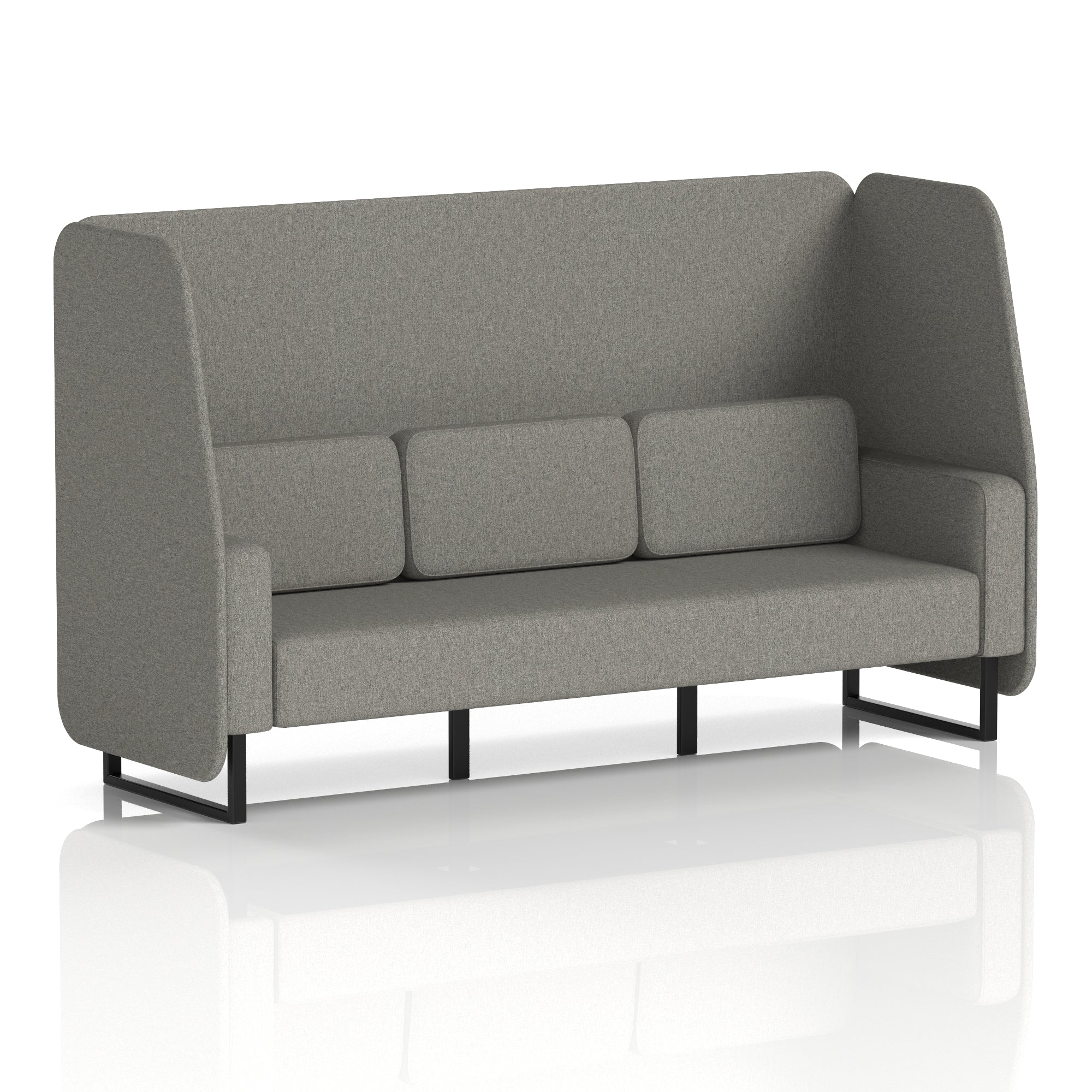 Brixworth Open Booth With Black Legs in Single Tone