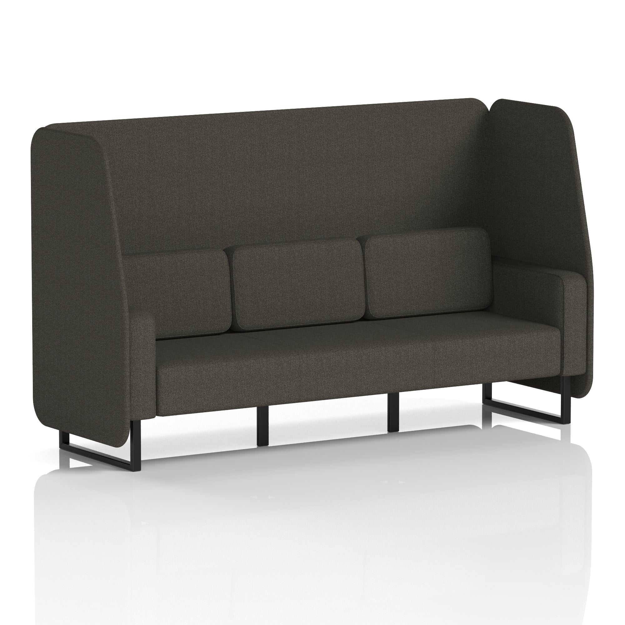 Brixworth Open Booth With Black Legs in Single Tone