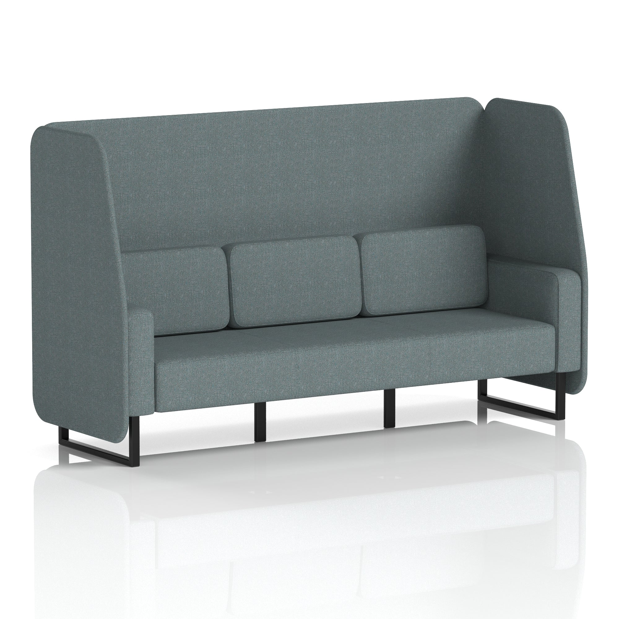 Brixworth Open Booth With Black Legs in Single Tone