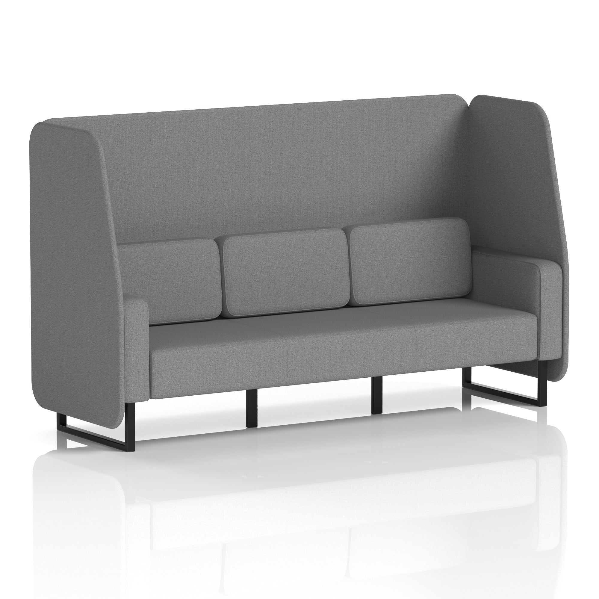 Brixworth Open Booth With Black Legs in Single Tone