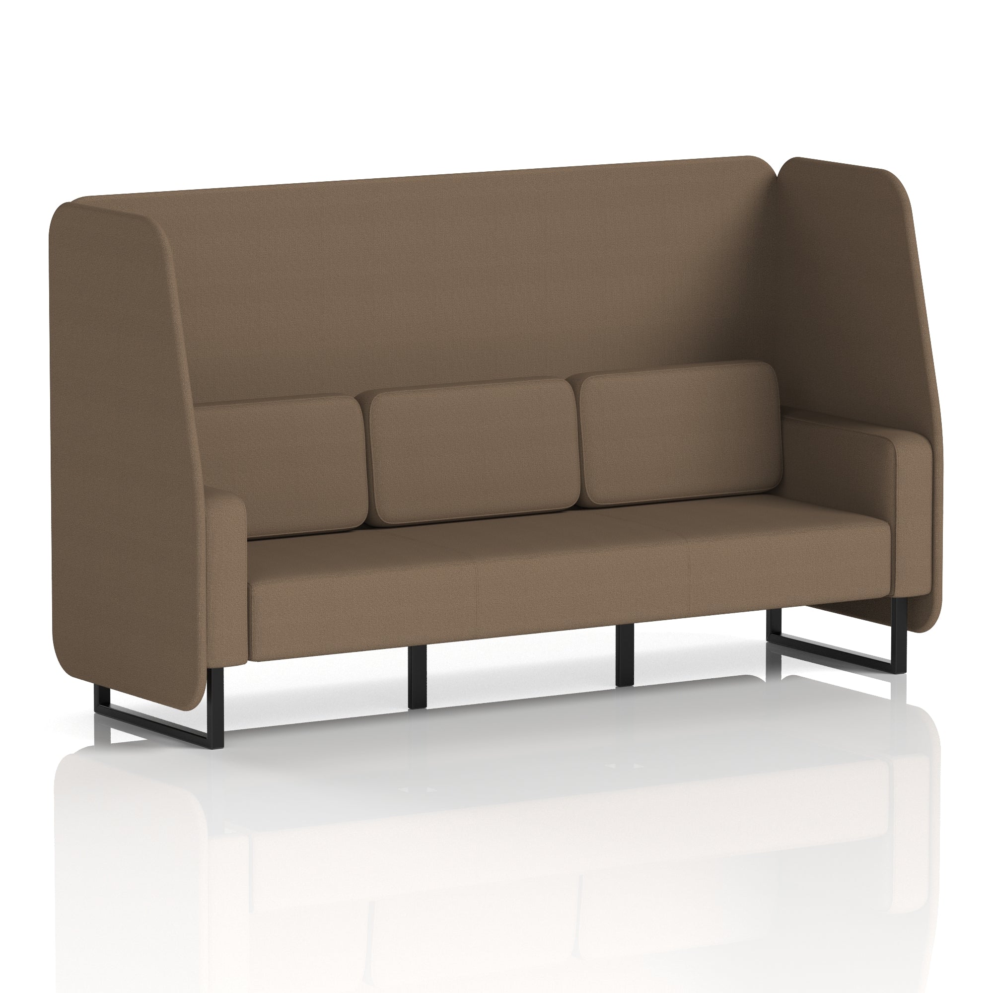 Brixworth Open Booth With Black Legs in Single Tone