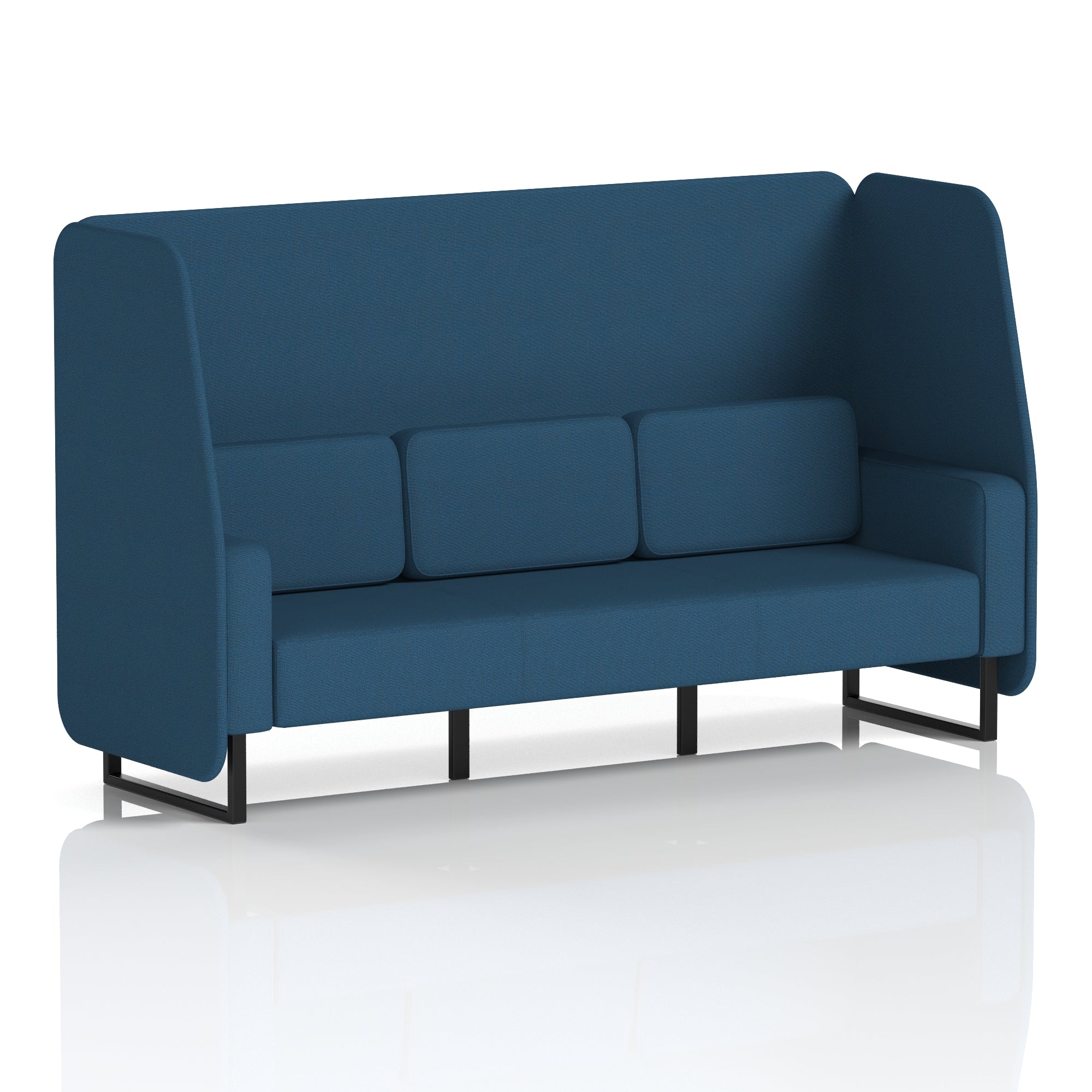 Brixworth Open Booth With Black Legs in Single Tone