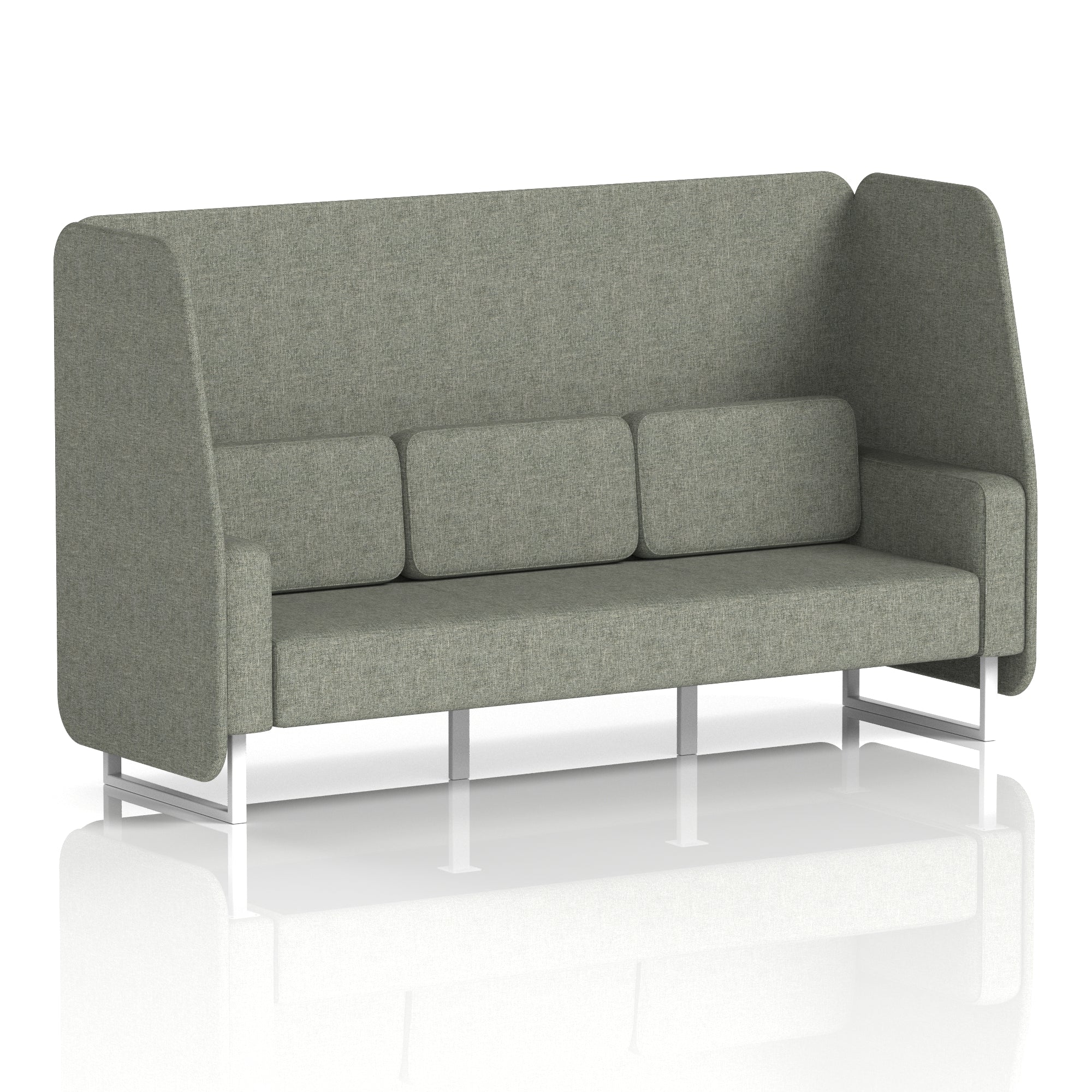Brixworth Open Booth With White Legs in Single Tone