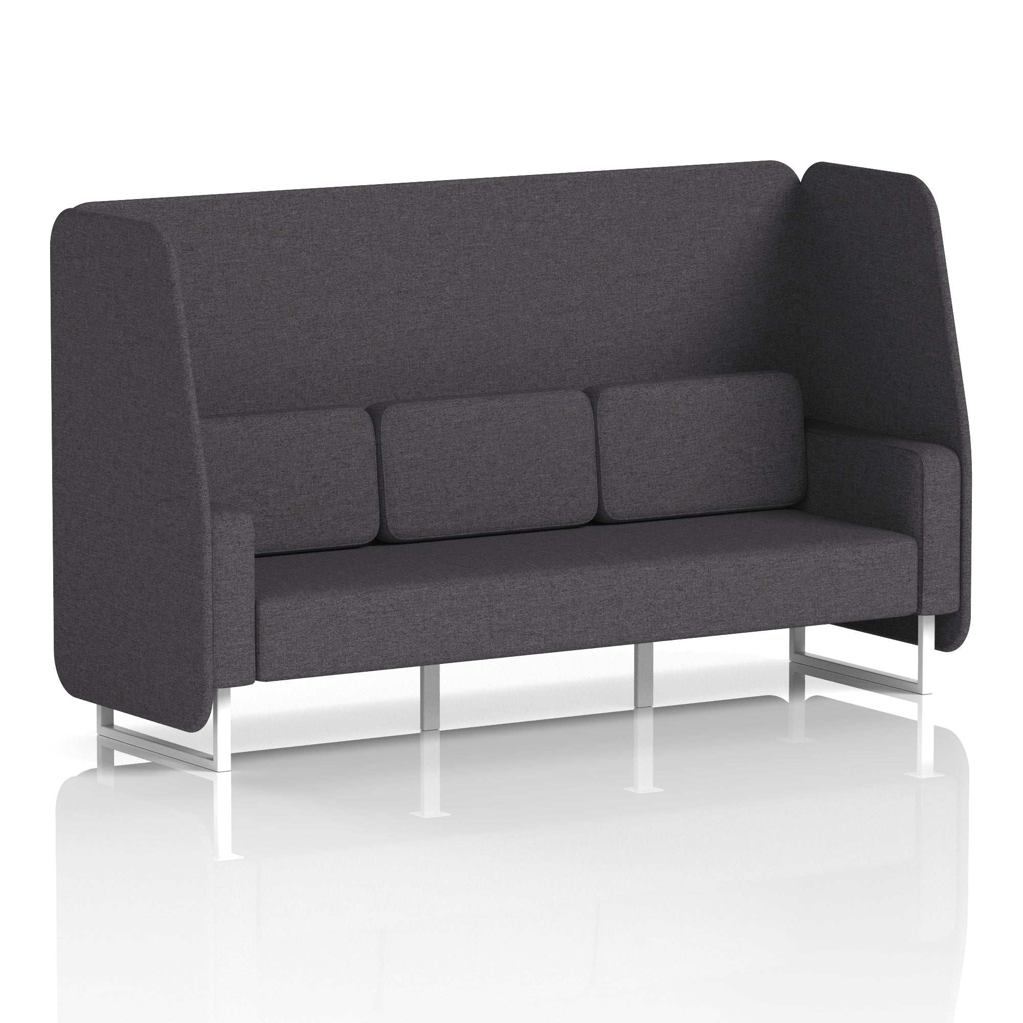 Brixworth Open Booth With White Legs in Single Tone