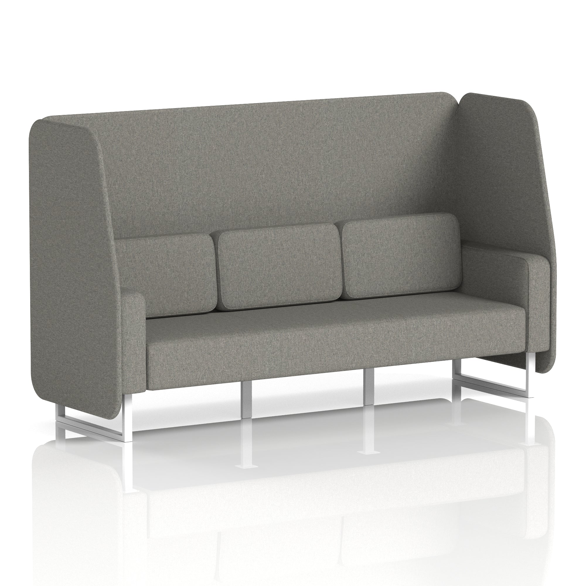 Brixworth Open Booth With White Legs in Single Tone