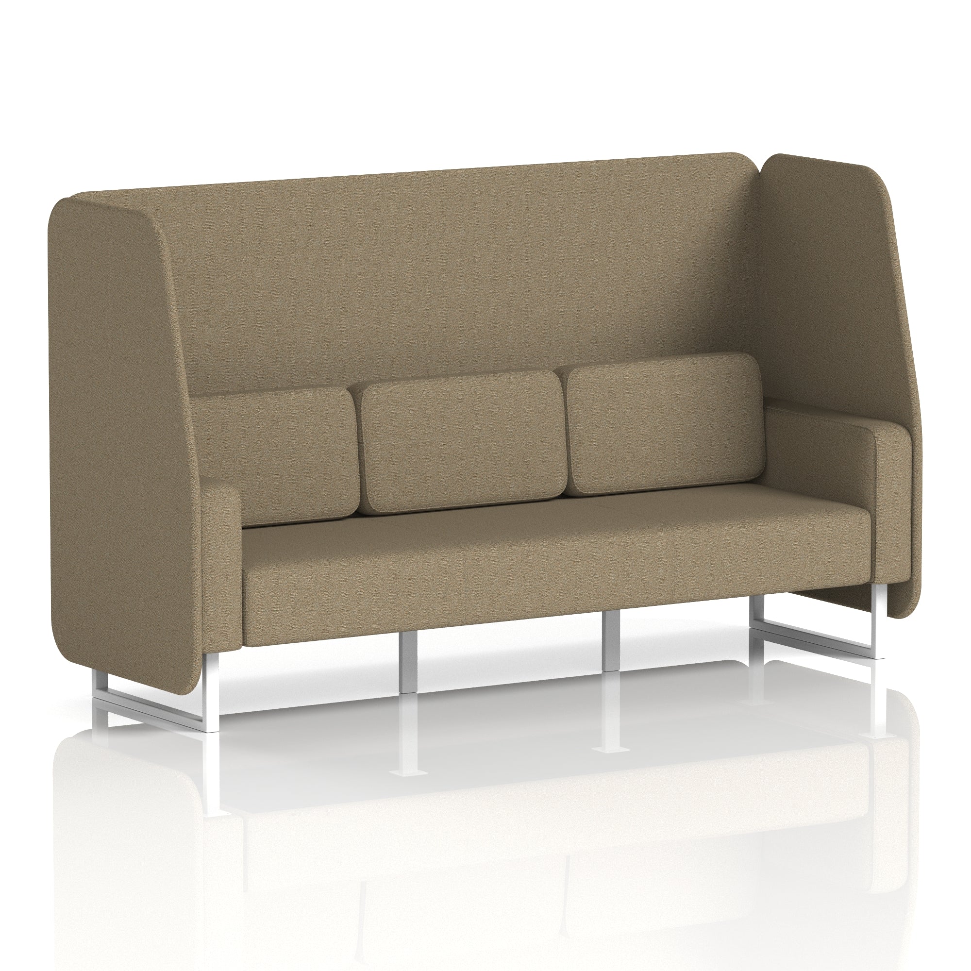 Brixworth Open Booth With White Legs in Single Tone