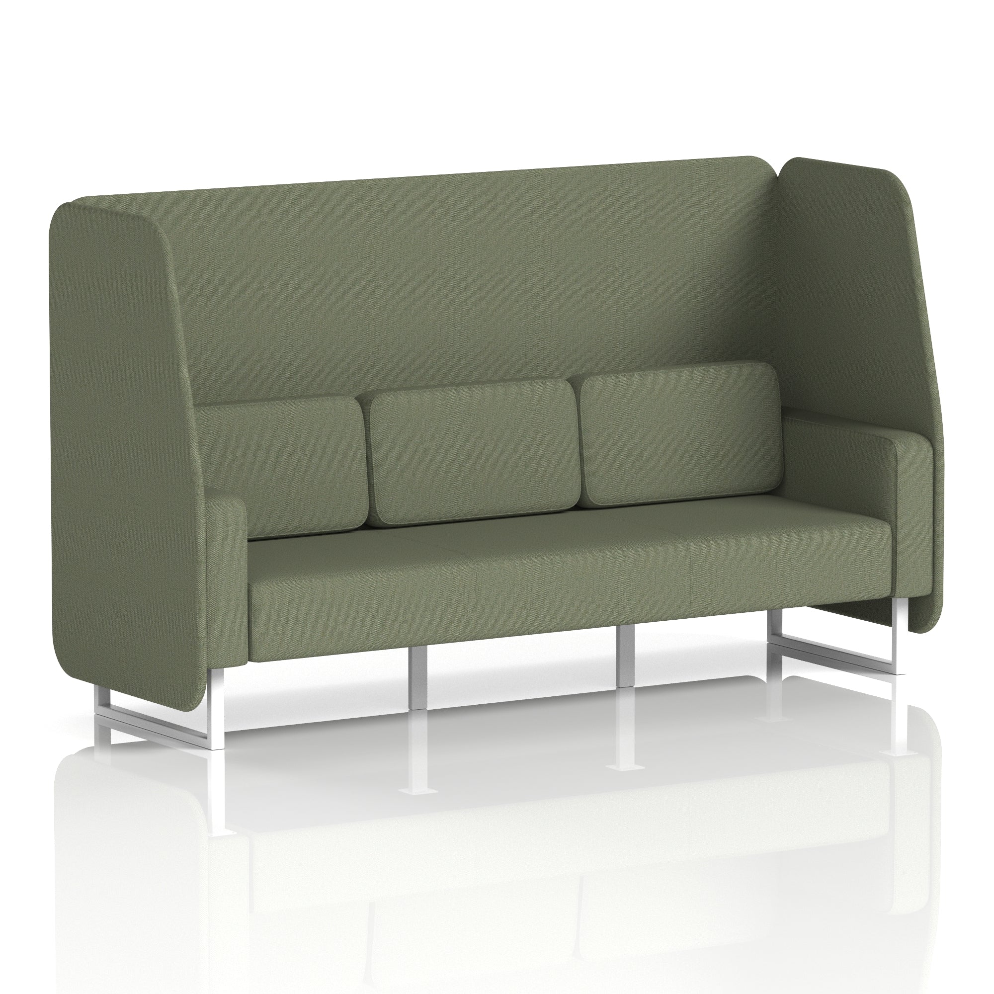 Brixworth Open Booth With White Legs in Single Tone