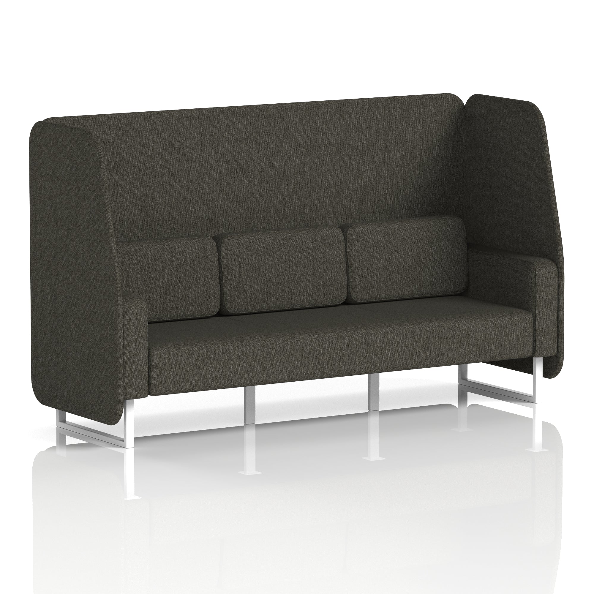 Brixworth Open Booth With White Legs in Single Tone