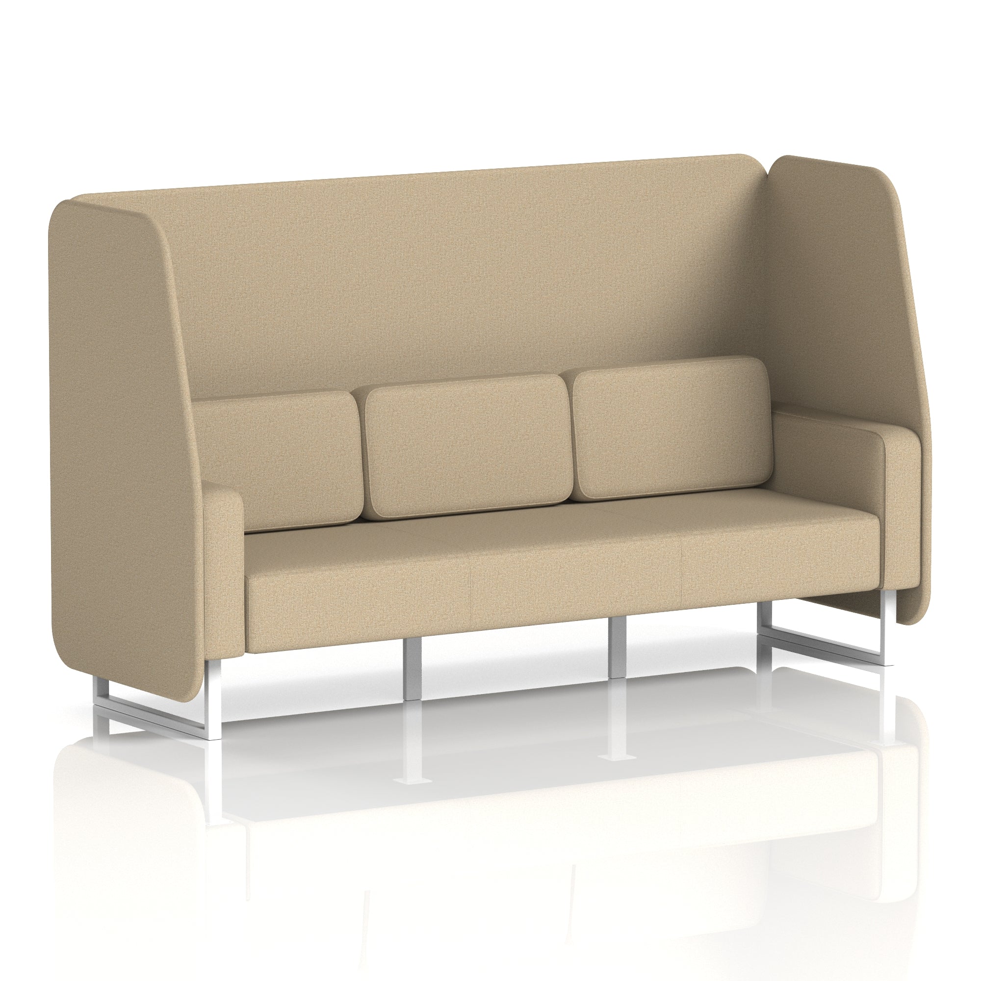 Brixworth Open Booth With White Legs in Single Tone