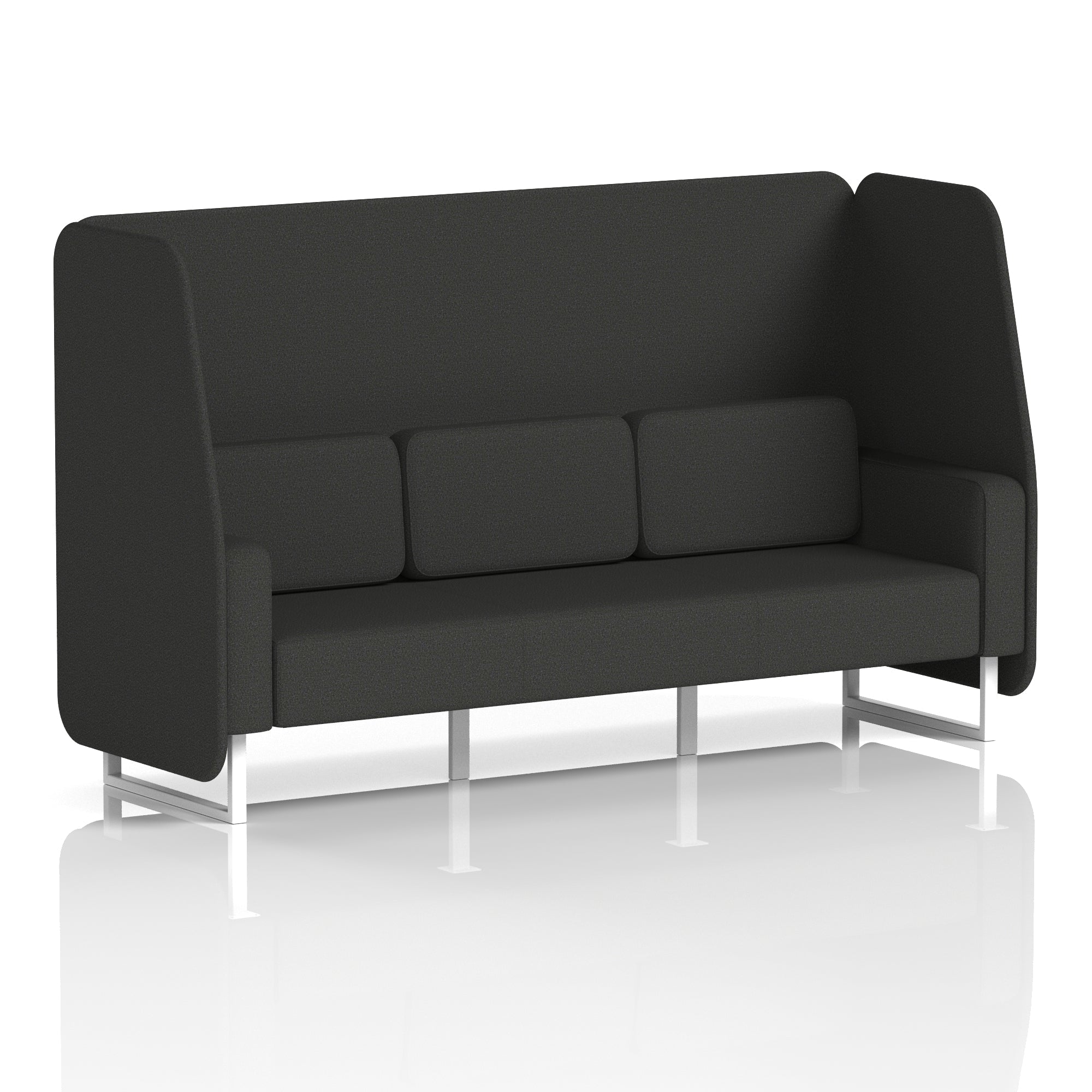 Brixworth Open Booth With White Legs in Single Tone