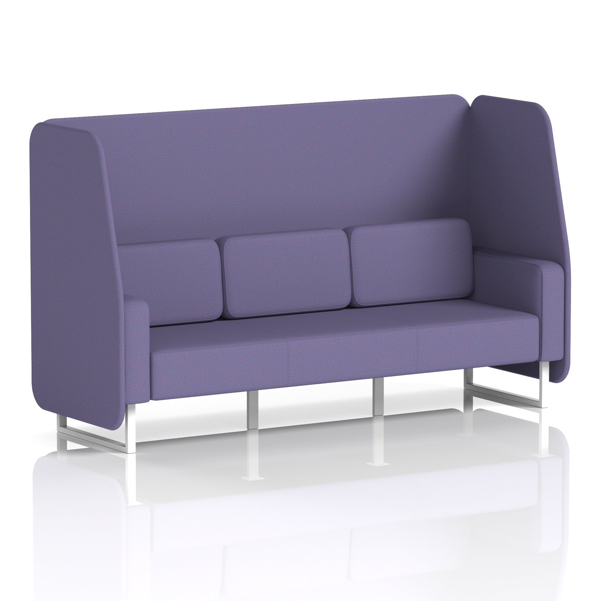 Brixworth Open Booth With White Legs in Single Tone