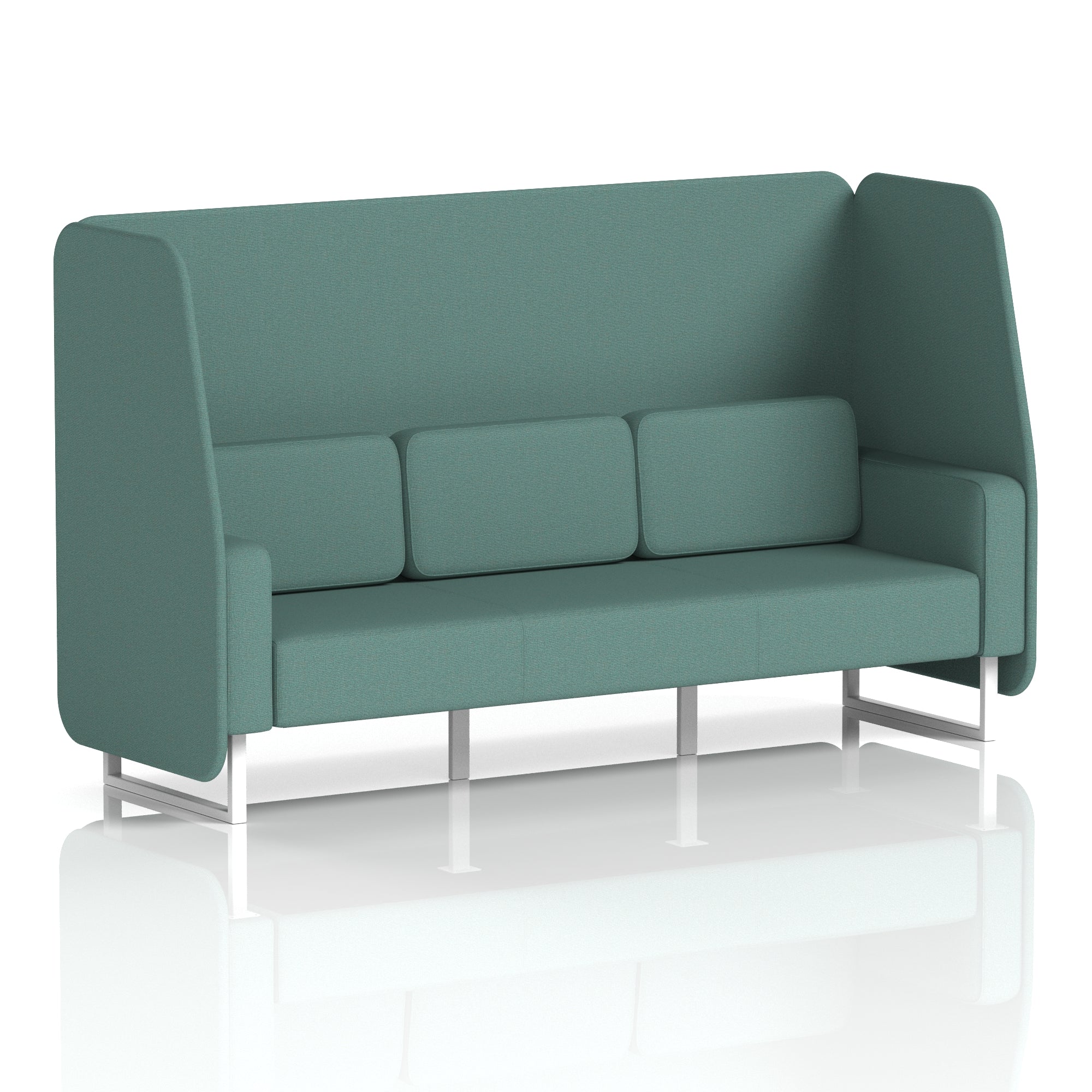 Brixworth Open Booth With White Legs in Single Tone