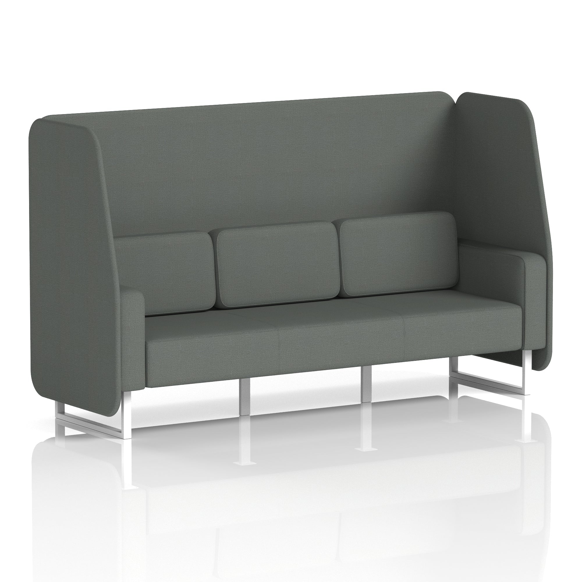 Brixworth Open Booth With White Legs in Single Tone