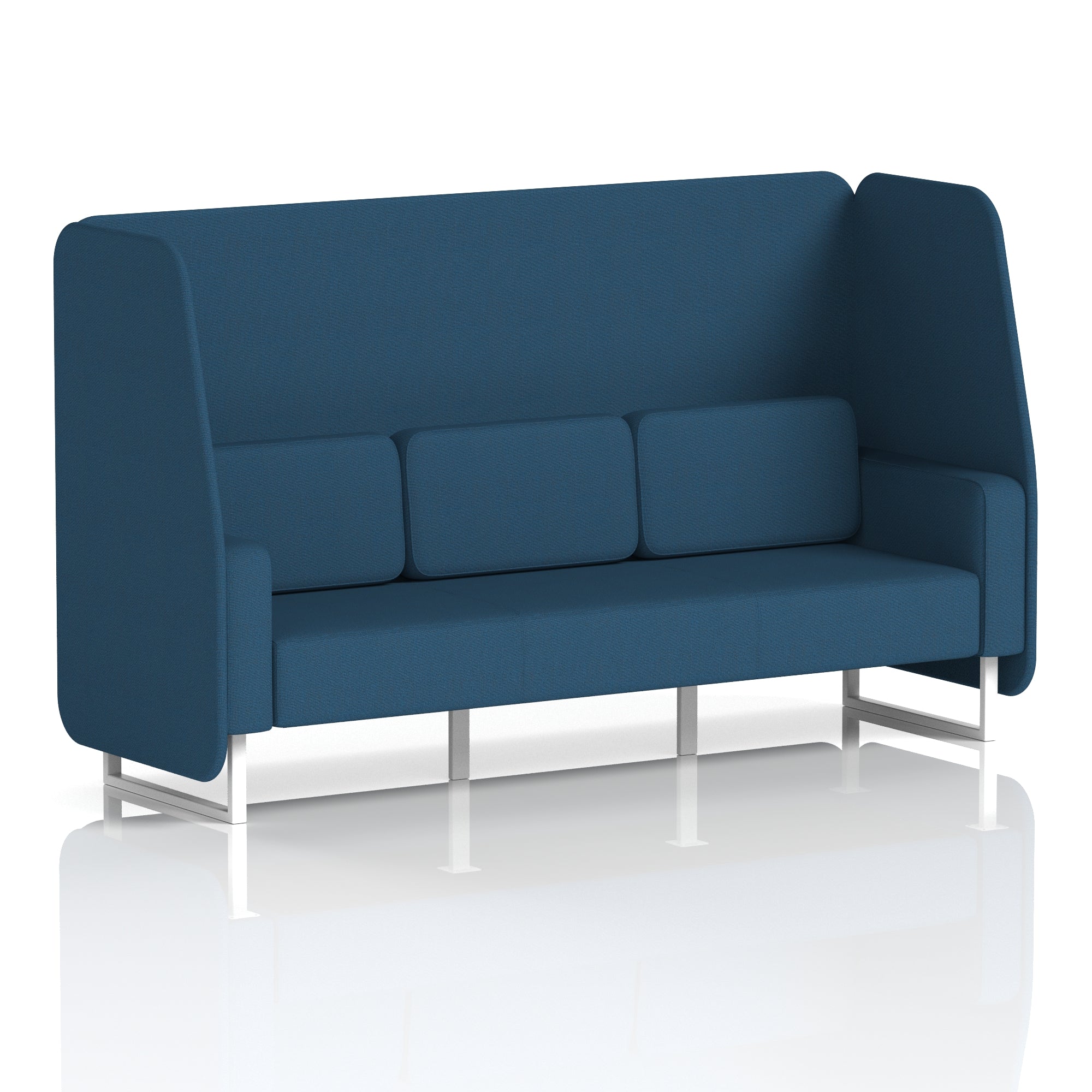 Brixworth Open Booth With White Legs in Single Tone