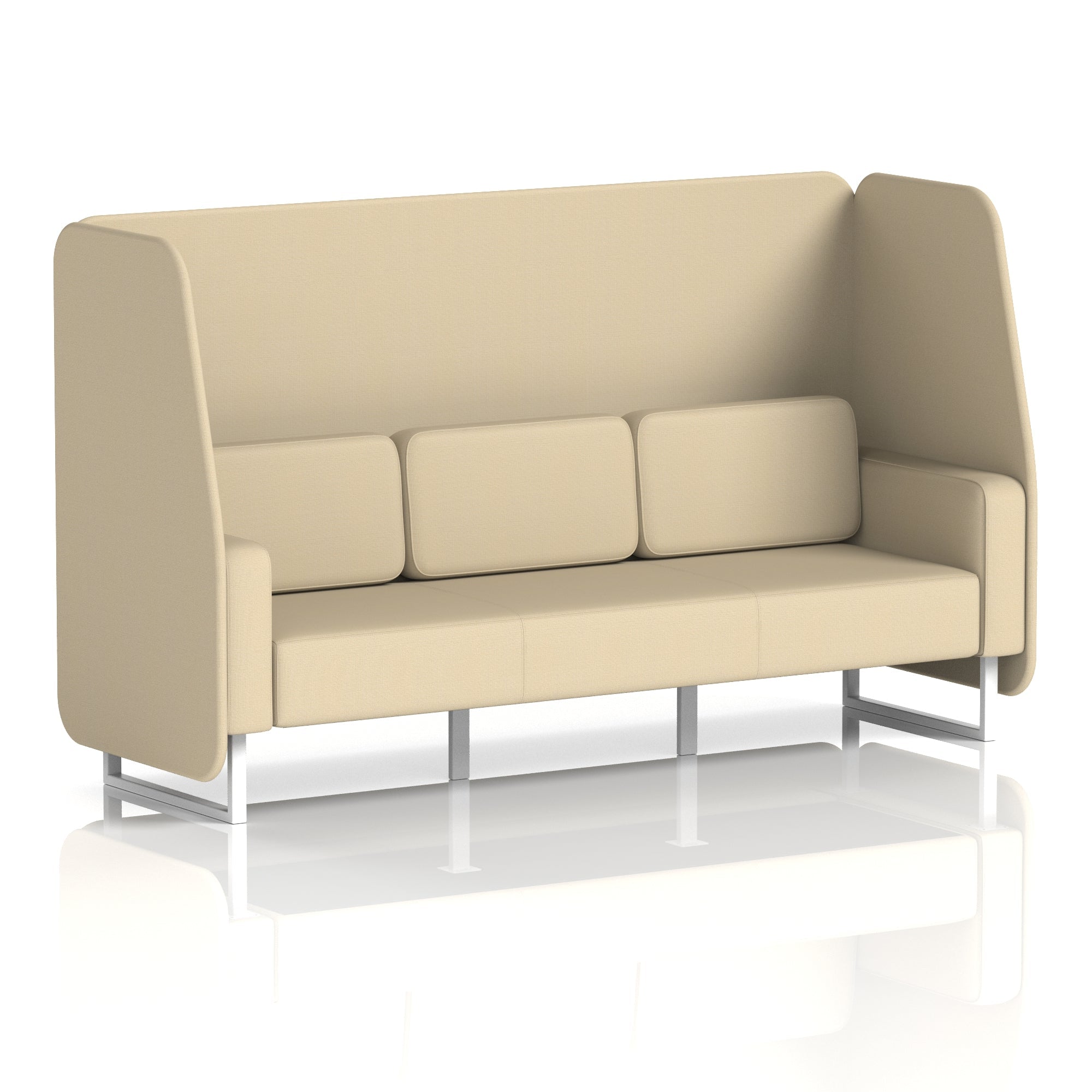 Brixworth Open Booth With White Legs in Single Tone