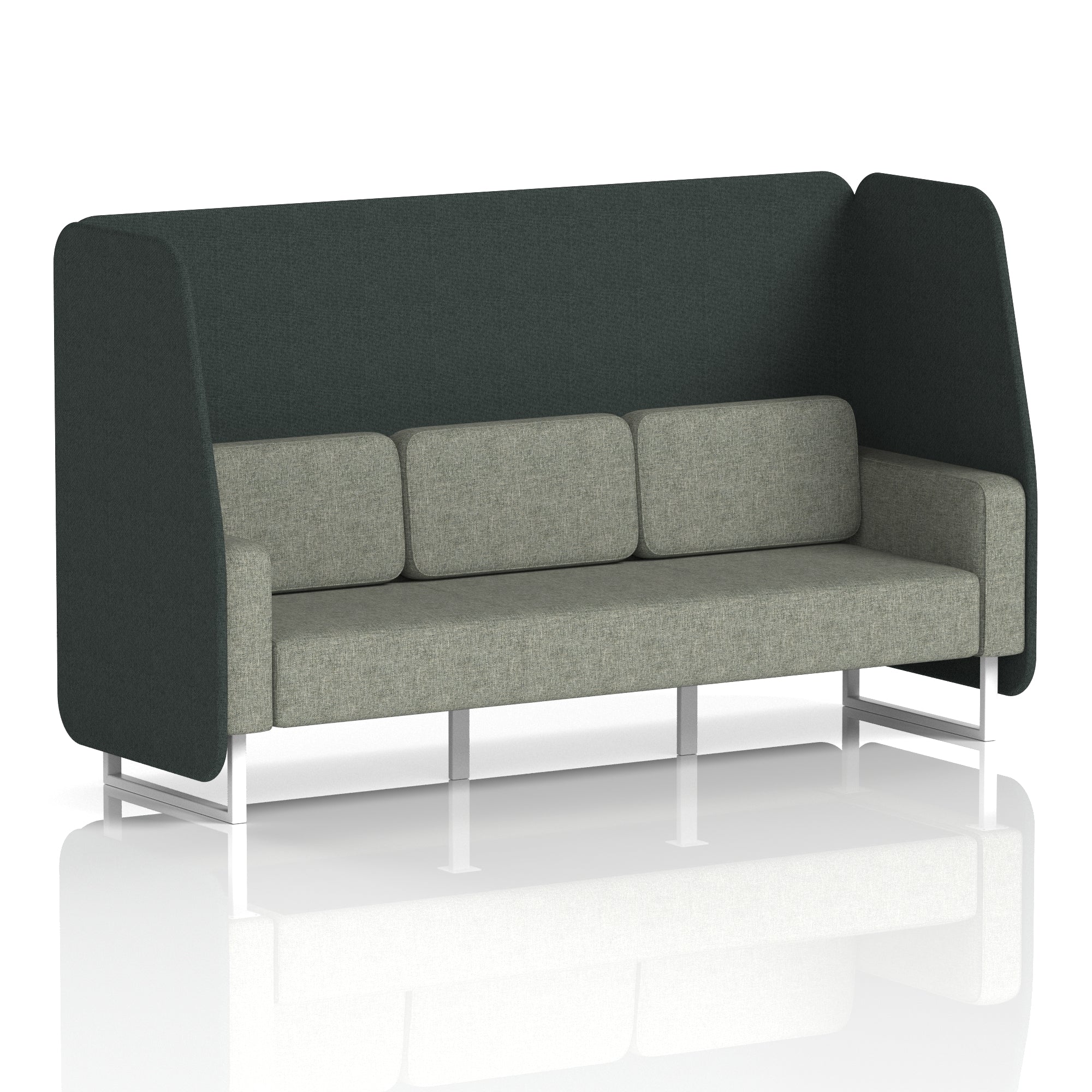 Brixworth Open Booth With White Legs in Two Tone