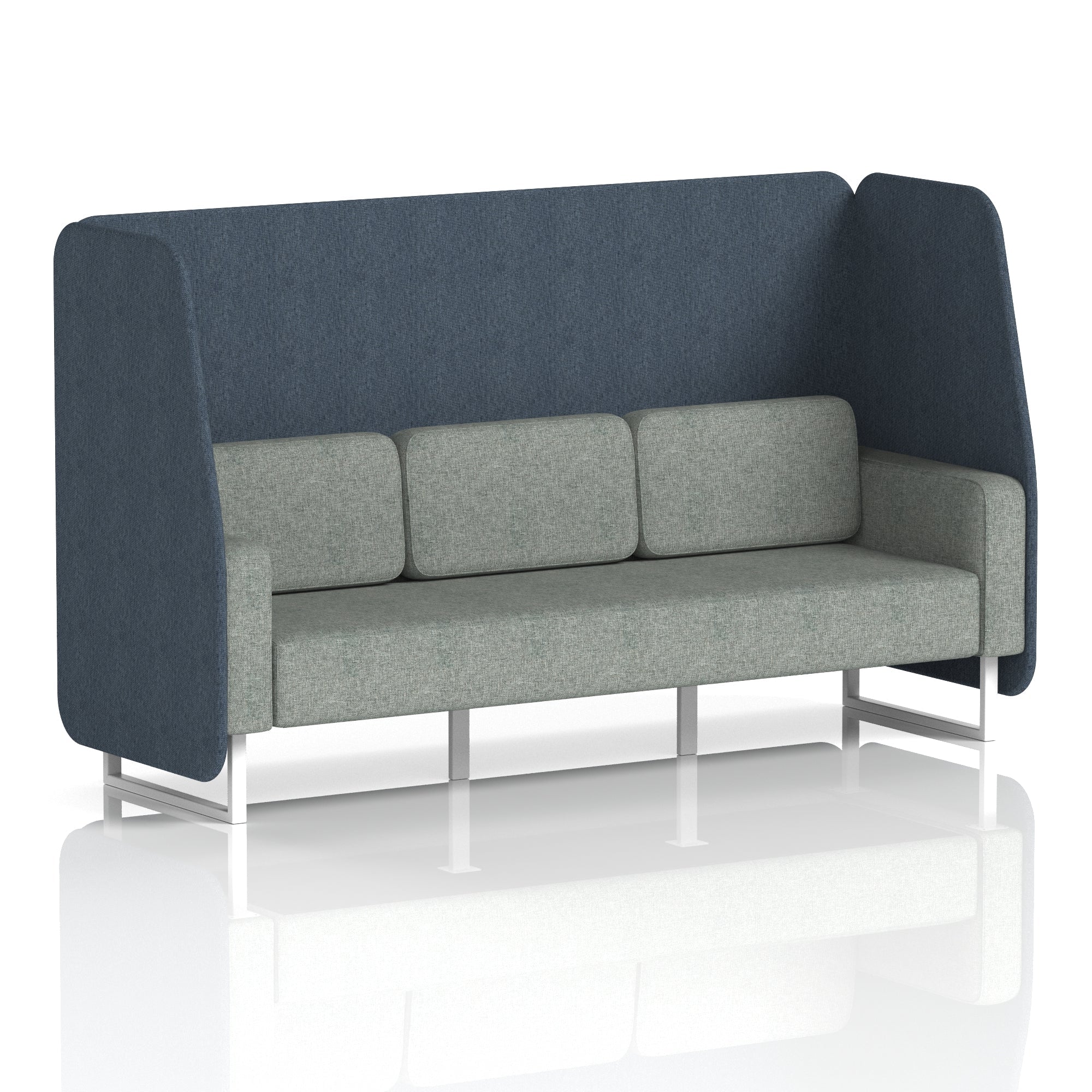 Brixworth Open Booth With White Legs in Two Tone