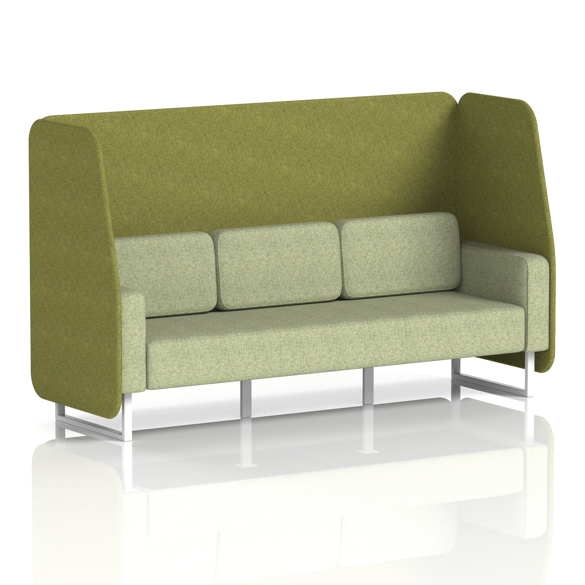 Brixworth Open Booth With White Legs in Two Tone