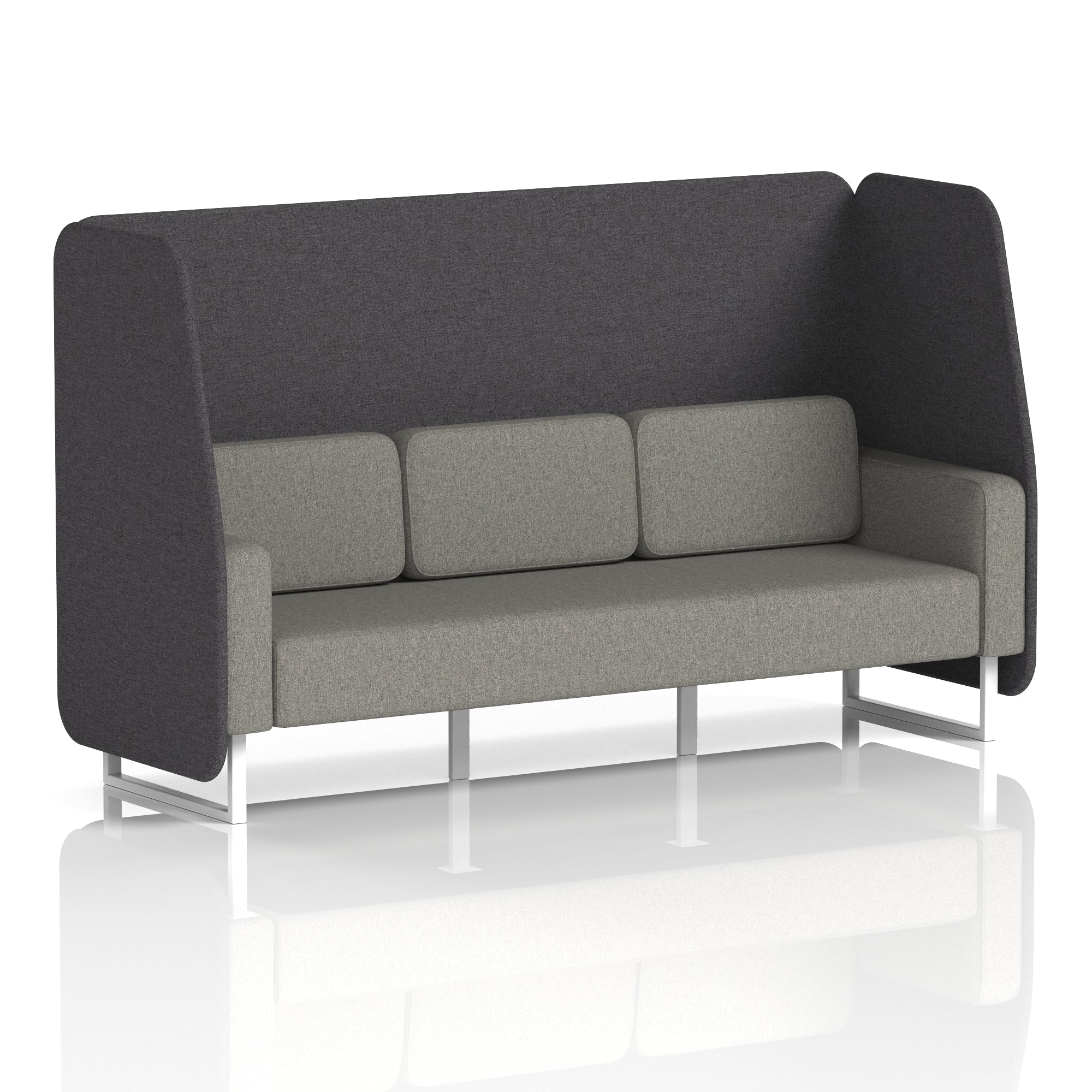 Brixworth Open Booth With White Legs in Two Tone