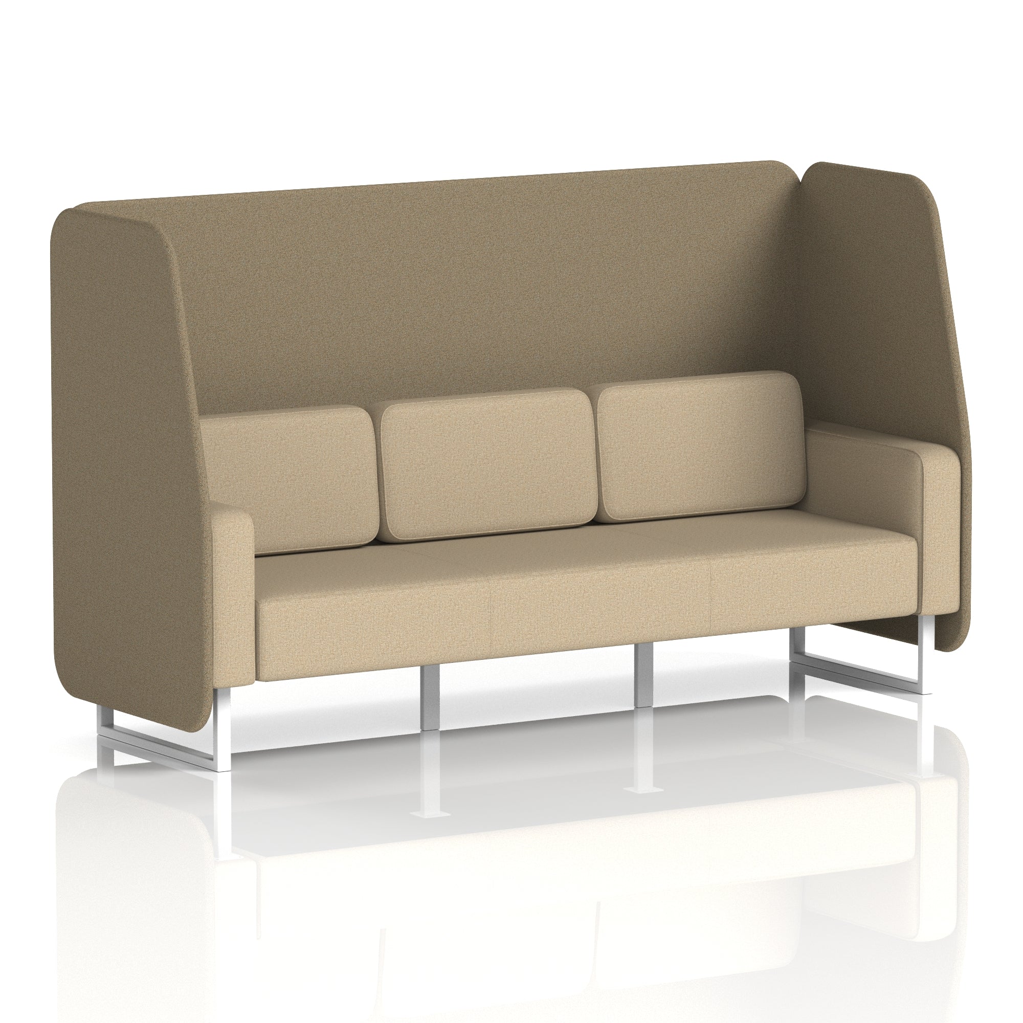 Brixworth Open Booth With White Legs in Two Tone