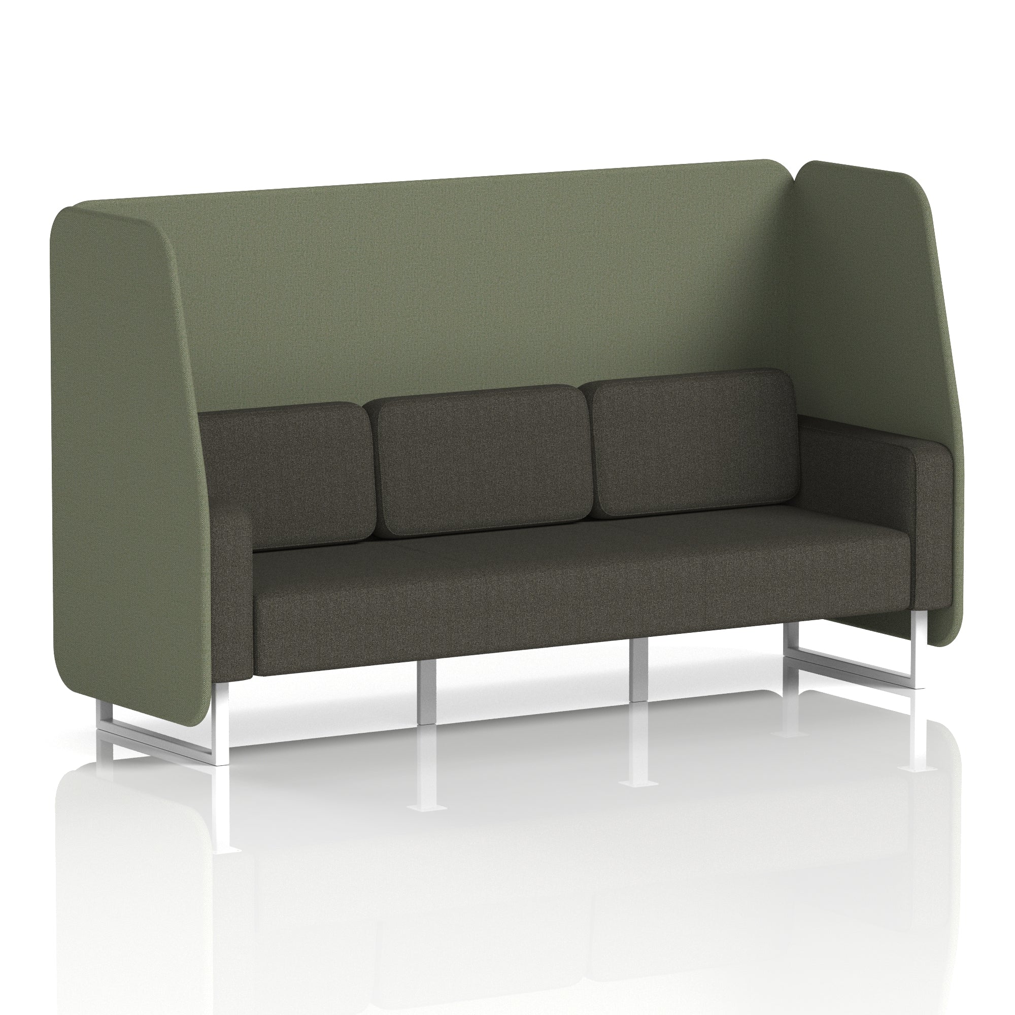 Brixworth Open Booth With White Legs in Two Tone