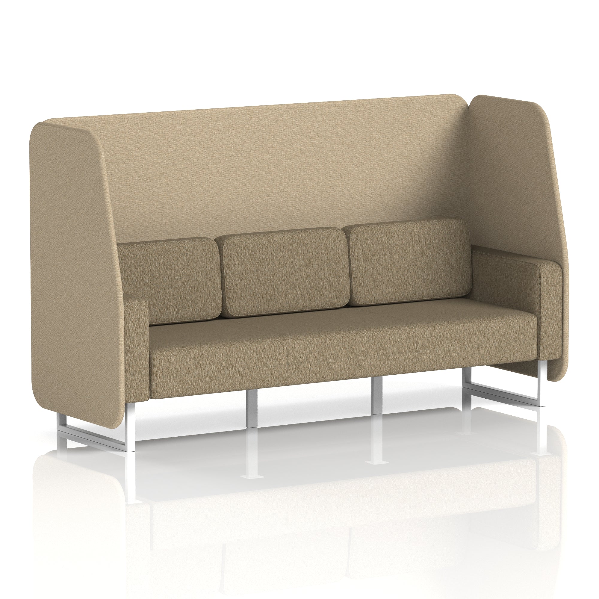 Brixworth Open Booth With White Legs in Two Tone