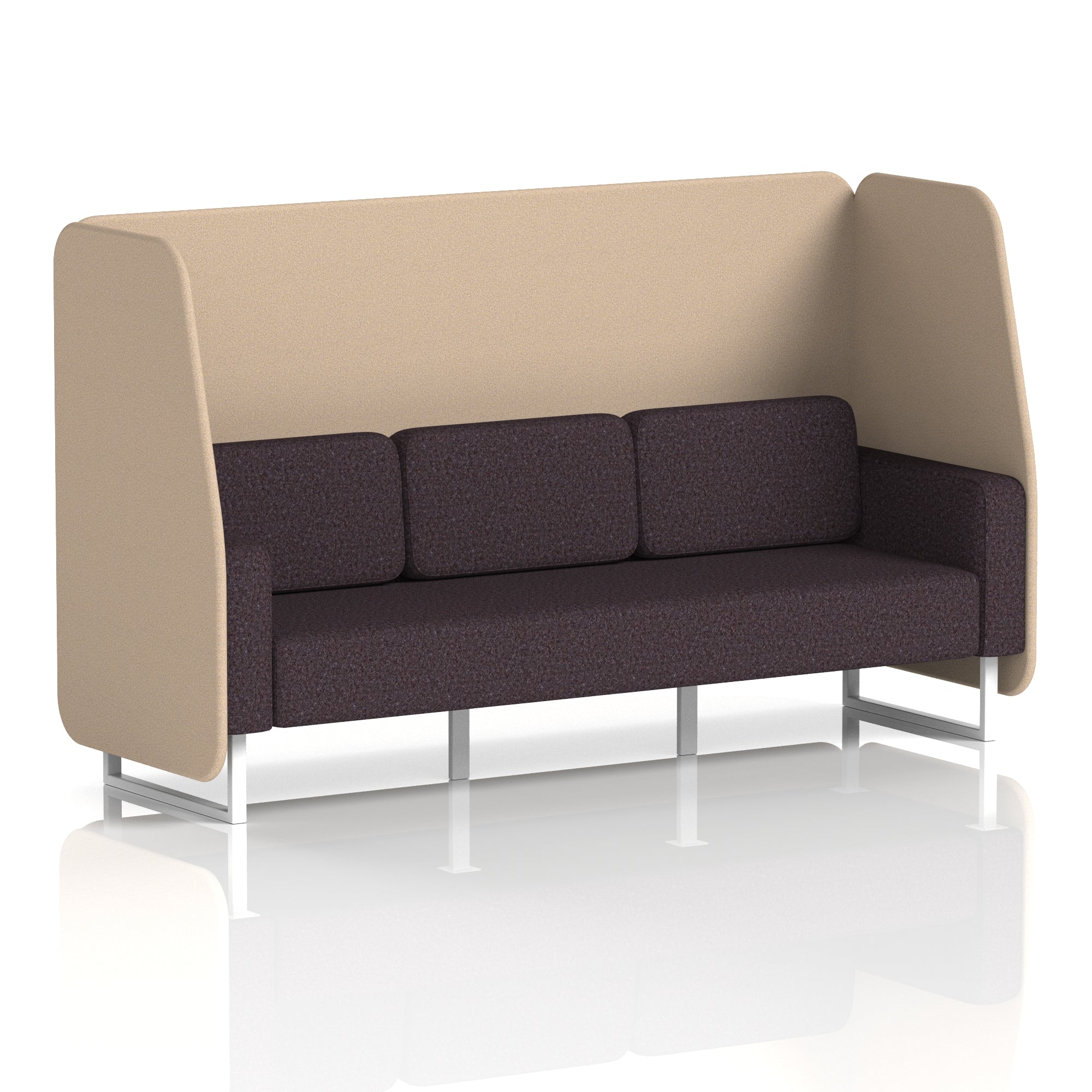 Brixworth Open Booth With White Legs in Two Tone