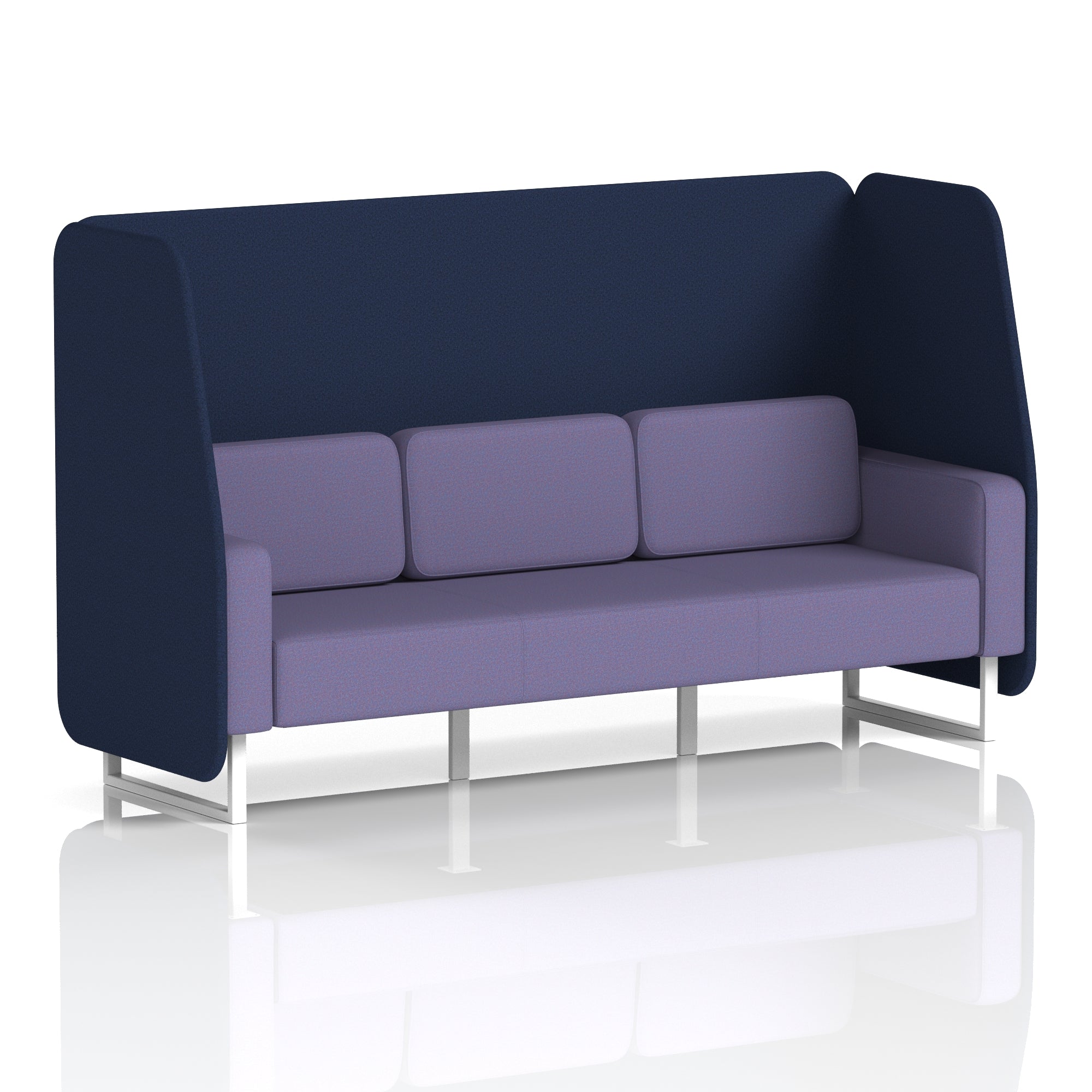 Brixworth Open Booth With White Legs in Two Tone