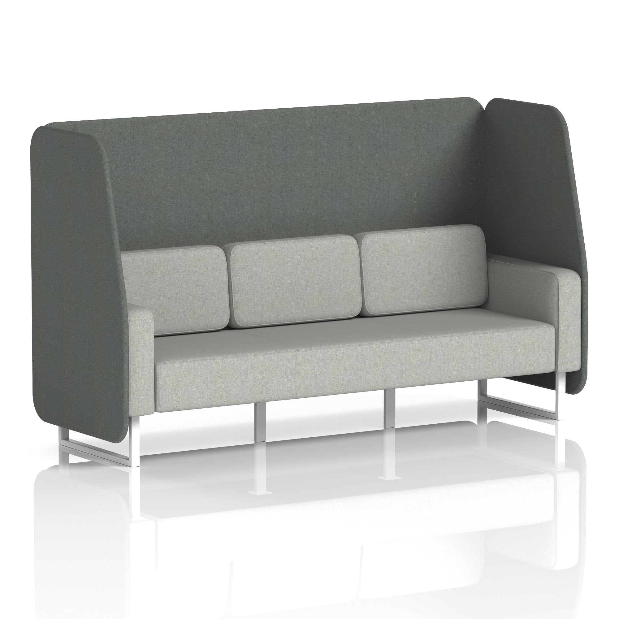 Brixworth Open Booth With White Legs in Two Tone