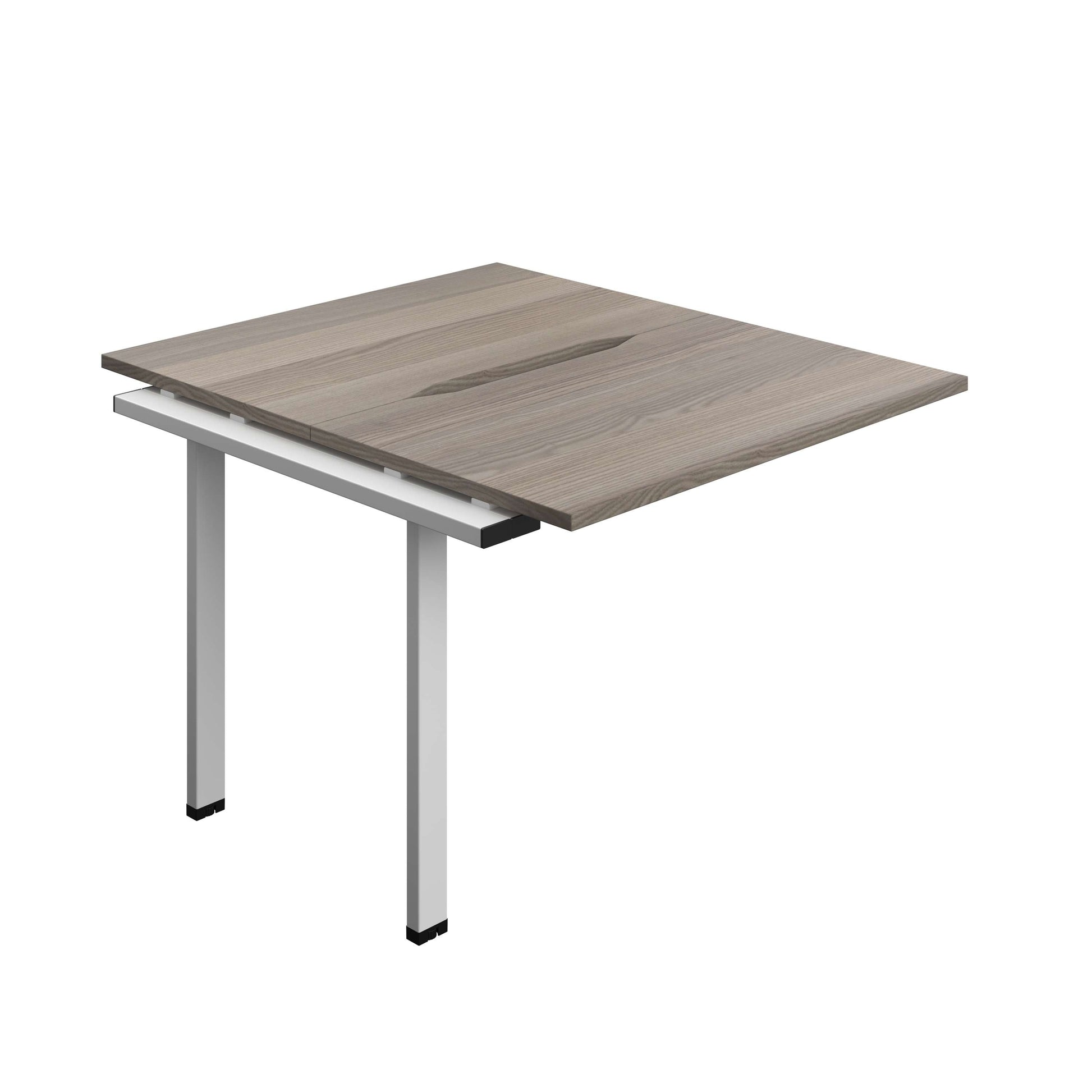 Synergy Bench Extension with Cut Out: 2 Person (FSC) : 1000 | 600 | Grey Oak/Silver