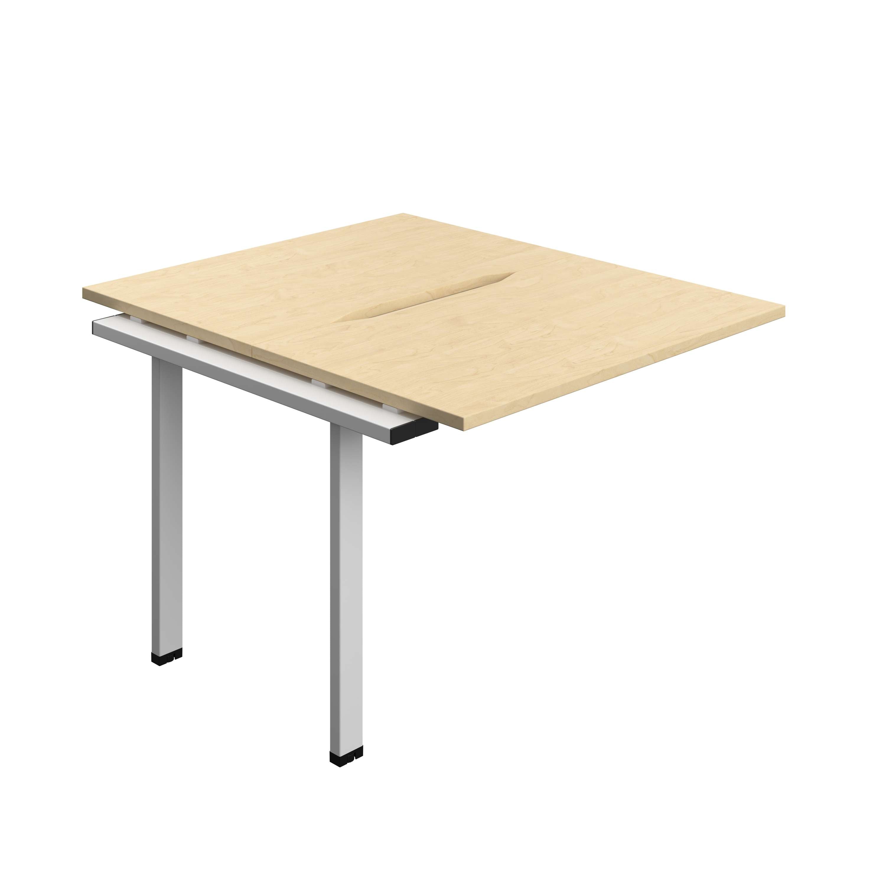 Synergy Bench Extension with Cut Out: 2 Person (FSC) : 1000 | 600 | Maple/Silver