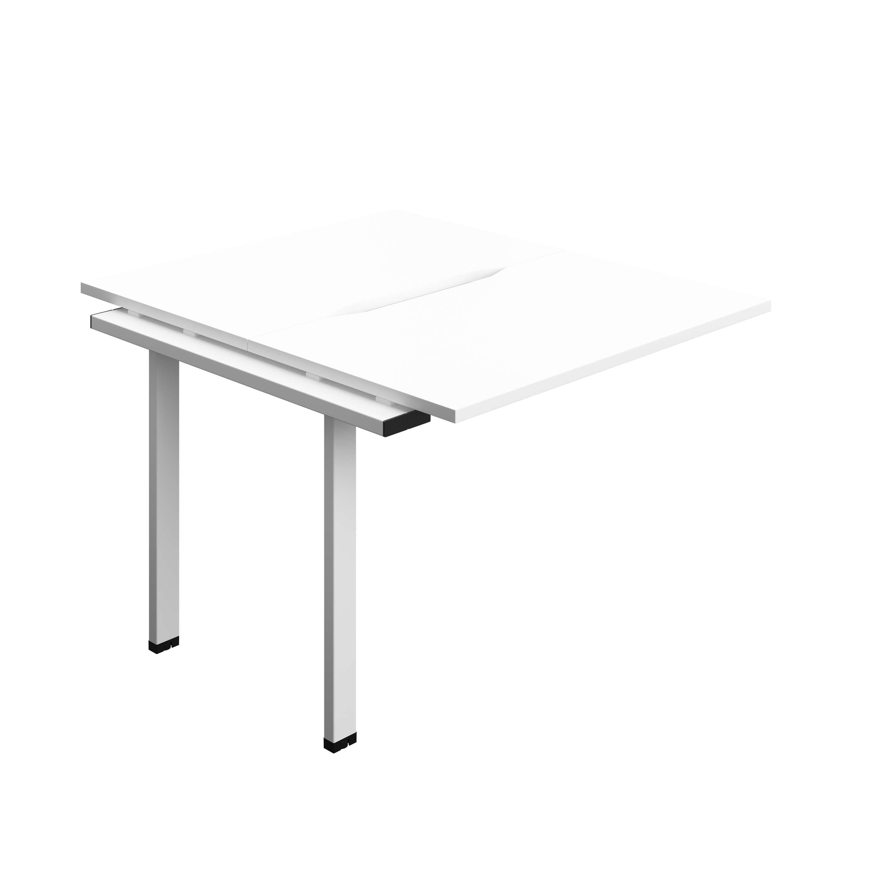 Synergy Bench Extension with Cut Out: 2 Person (FSC) : 1000 | 600 | White/White