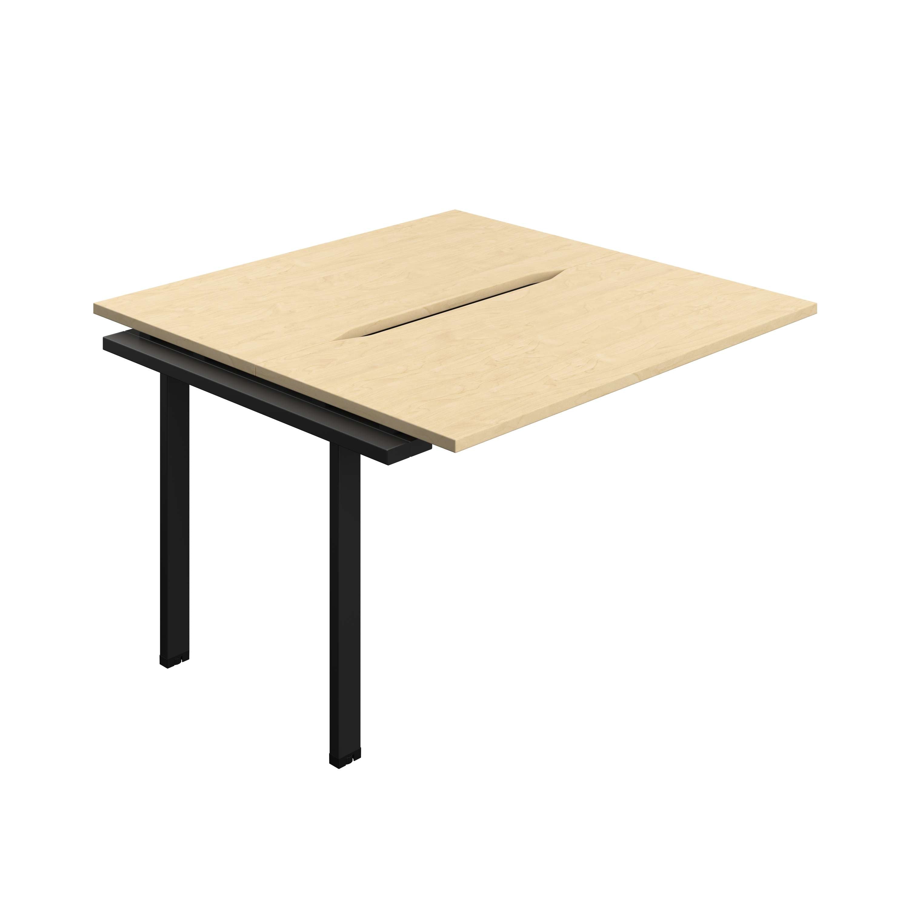 Synergy Bench Extension with Cut Out: 2 Person (FSC) : 1200 | 600 | Maple/Black