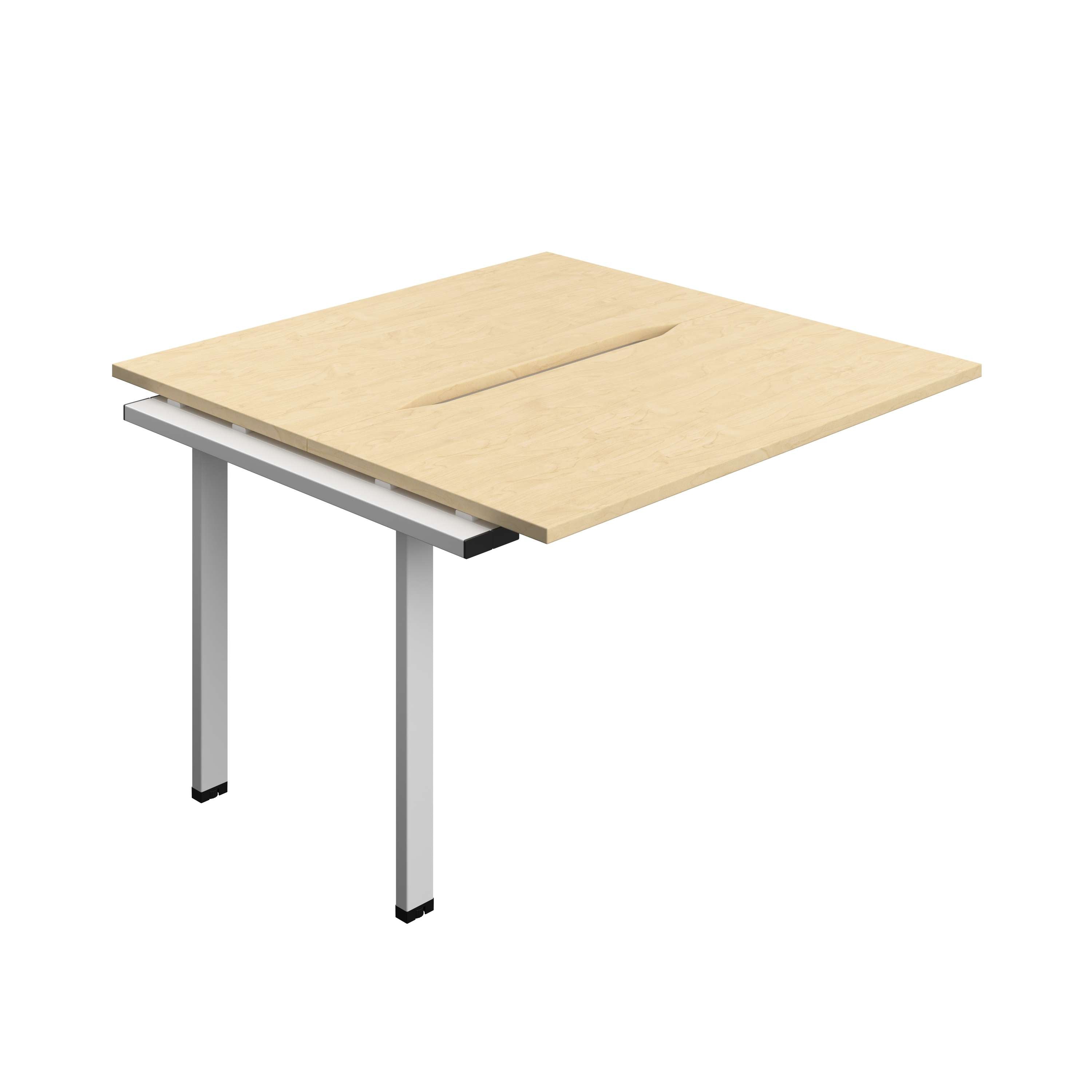Synergy Bench Extension with Cut Out: 2 Person (FSC) : 1200 | 600 | Maple/Silver