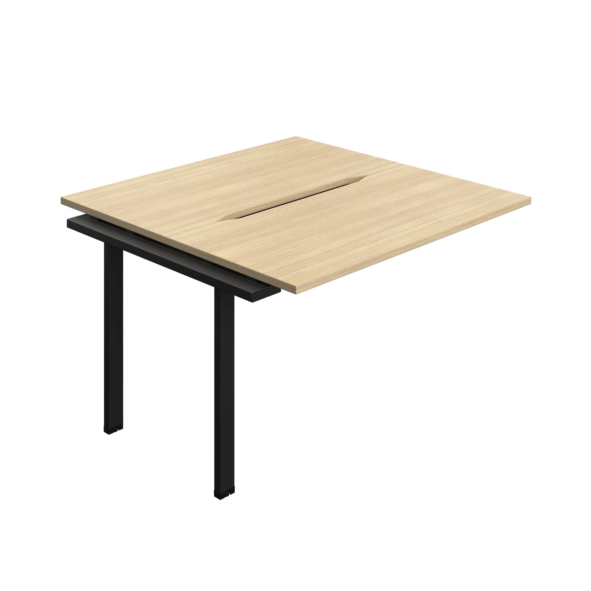 Synergy Bench Extension with Cut Out: 2 Person (FSC) : 1200 | 600 | Nova Oak/Black