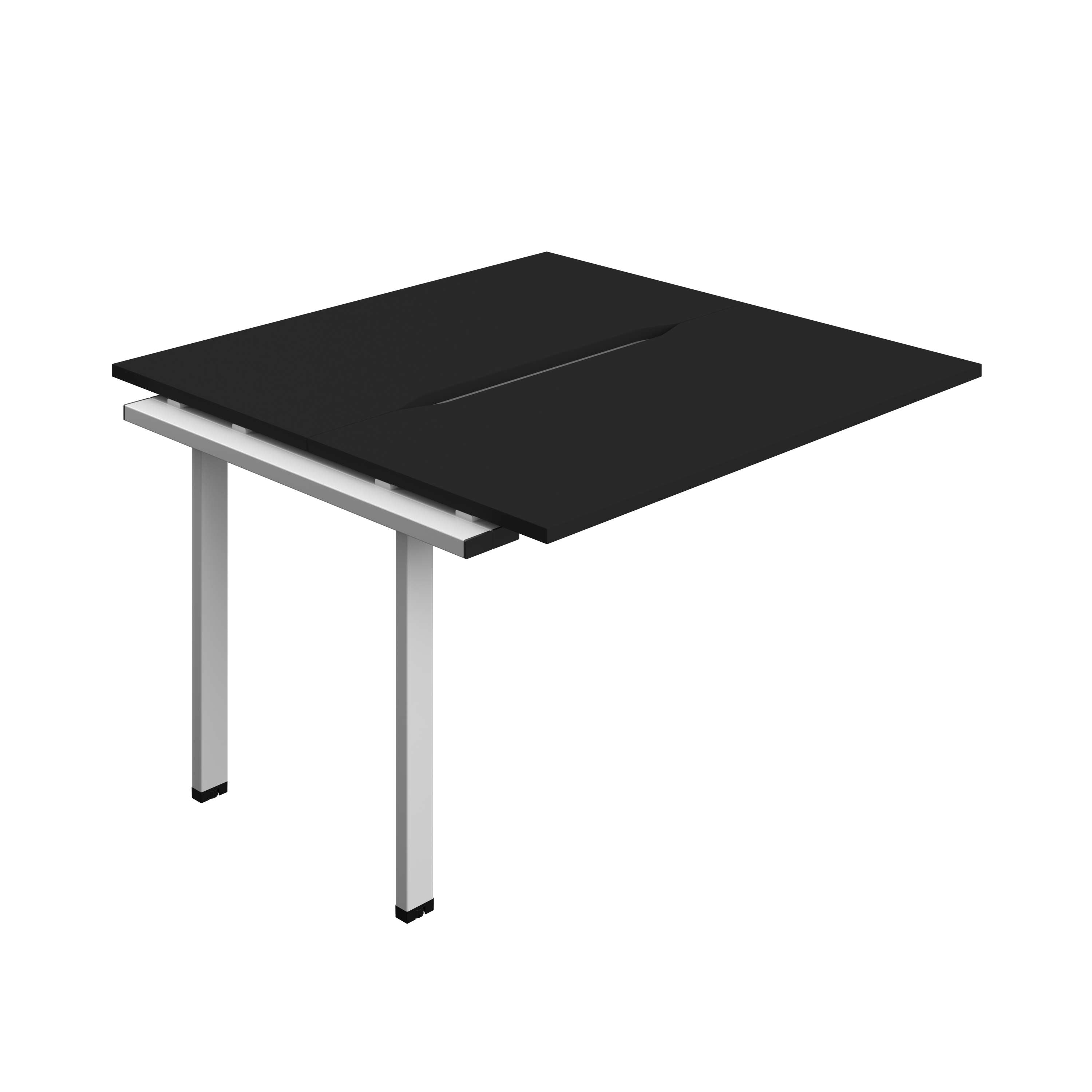 Synergy Bench Extension with Cut Out: 2 Person (FSC) : 1200 | 700 | Black/Silver