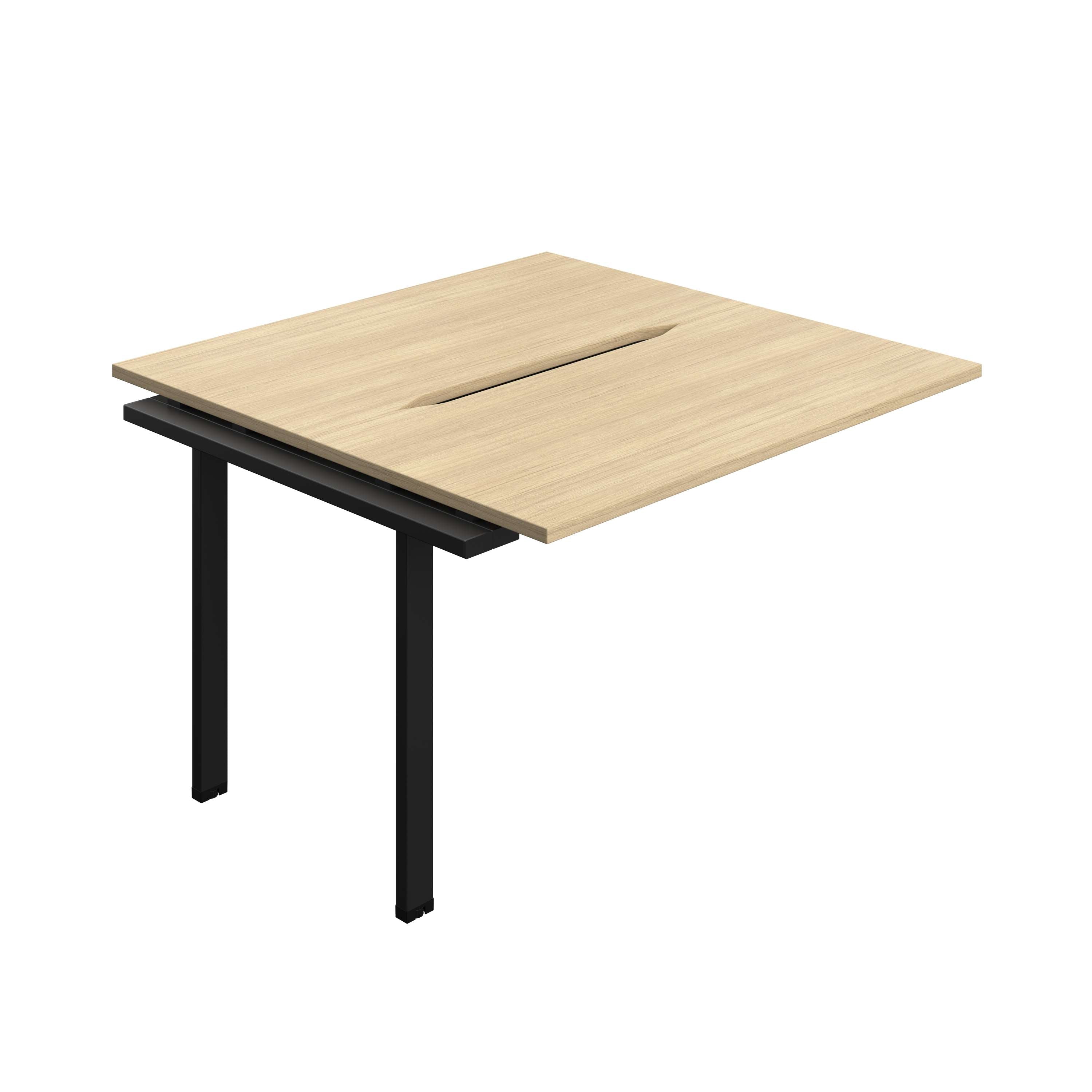 Synergy Bench Extension with Cut Out: 2 Person (FSC) : 1200 | 700 | Nova Oak/Black