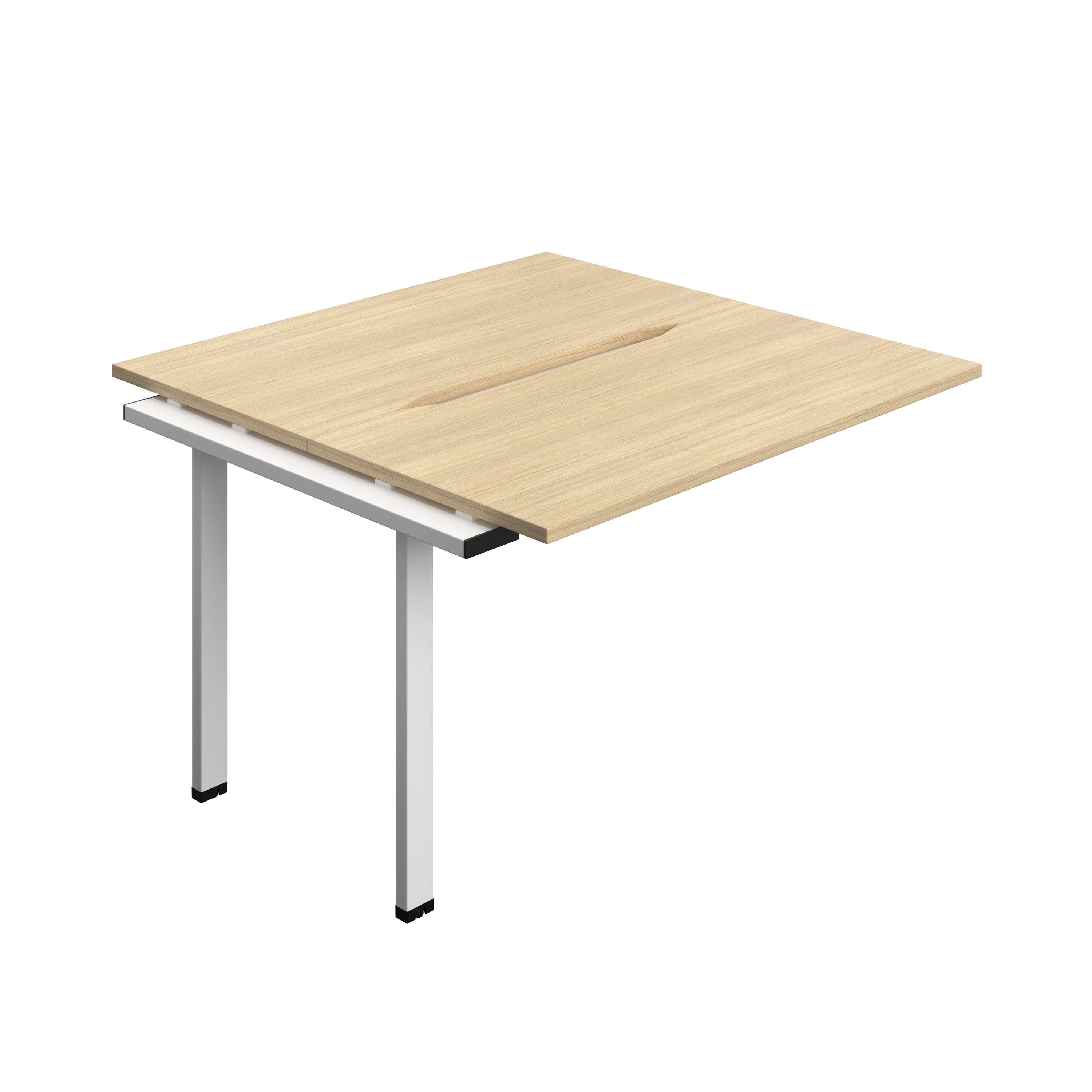 Synergy Bench Extension with Cut Out: 2 Person (FSC) : 1200 | 700 | Nova Oak/White