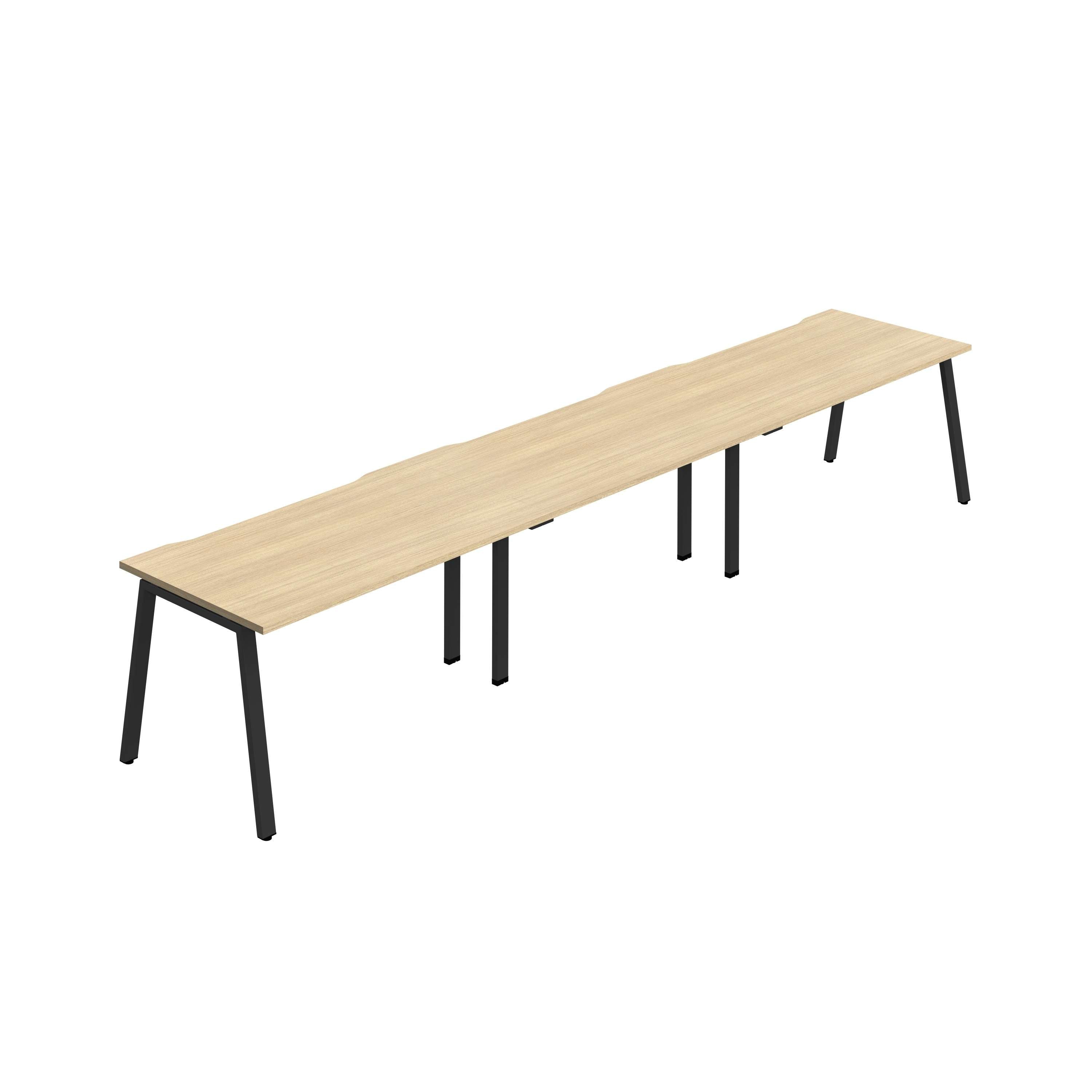 Synergy 3SP Bench Desk|1200X800mm|A-Frame|Nova Oak/Black